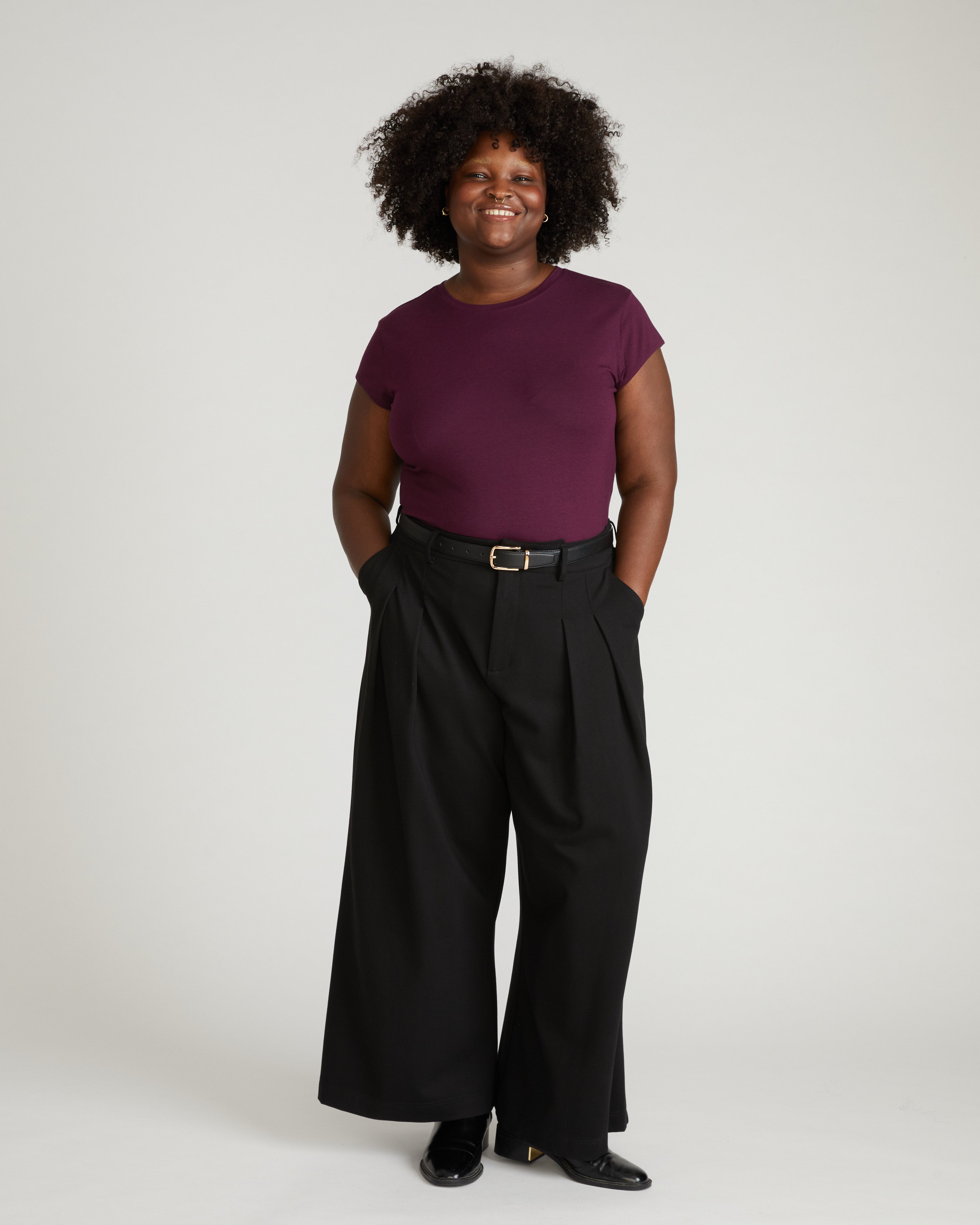 Ashley Cap Sleeve Tee - Gamay