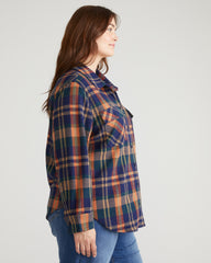 Maine Stretch Flannel Shirt - Autumn Apple Plaid