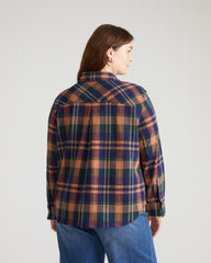 Maine Stretch Flannel Shirt - Autumn Apple Plaid