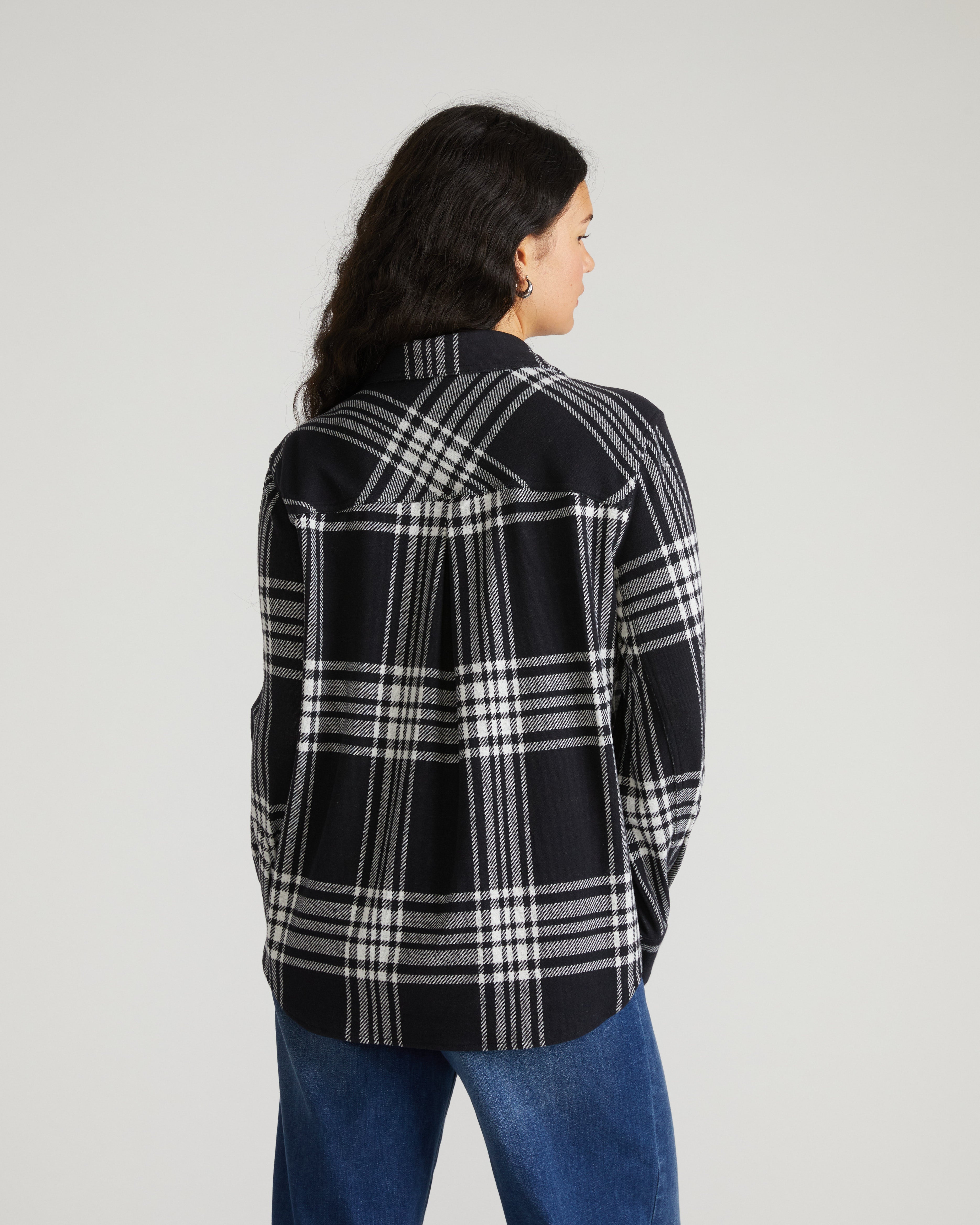 Maine Stretch Flannel Shirt - Highland Hug Black Plaid
