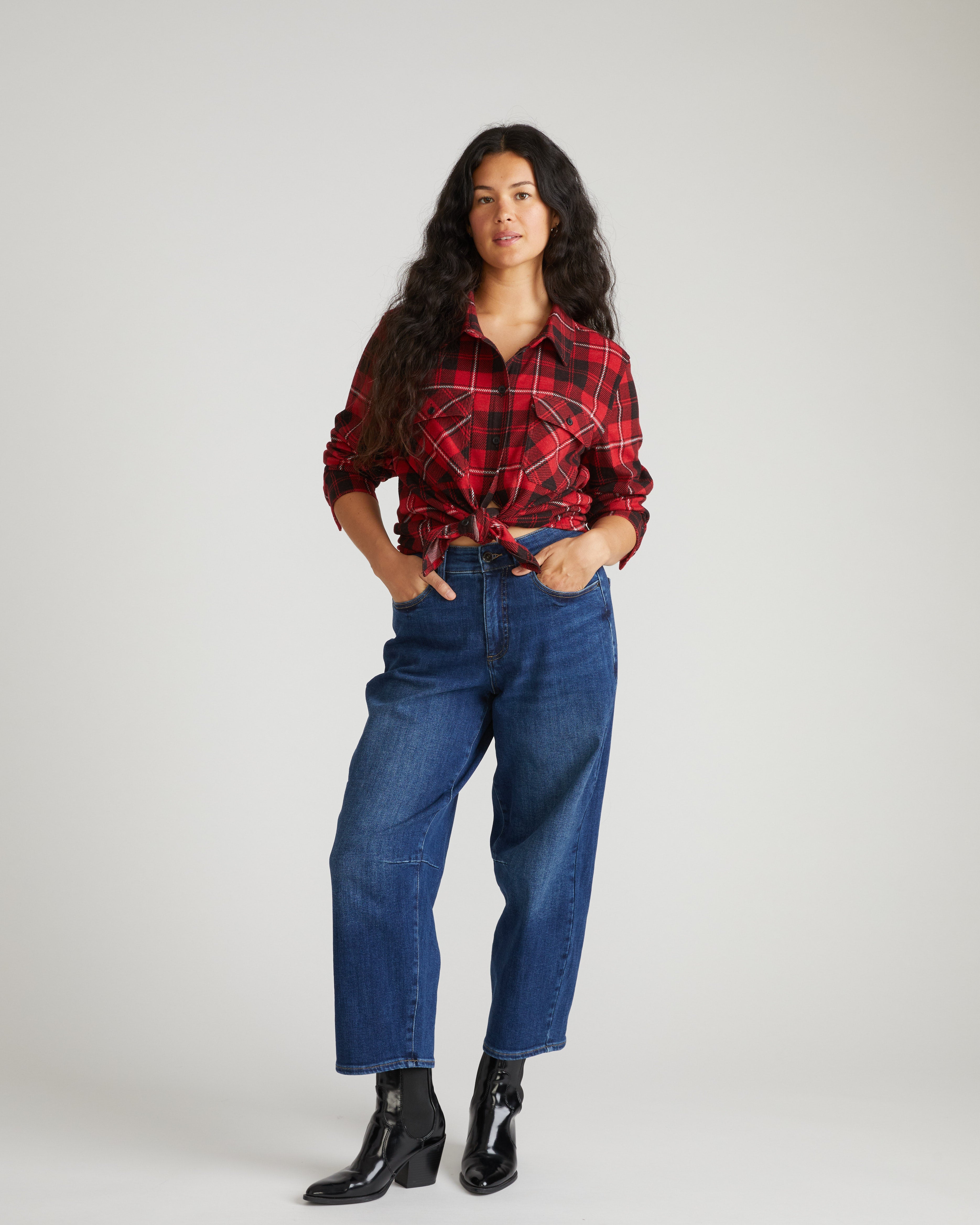 Maine Stretch Flannel Shirt - Ridge Brew Red Plaid