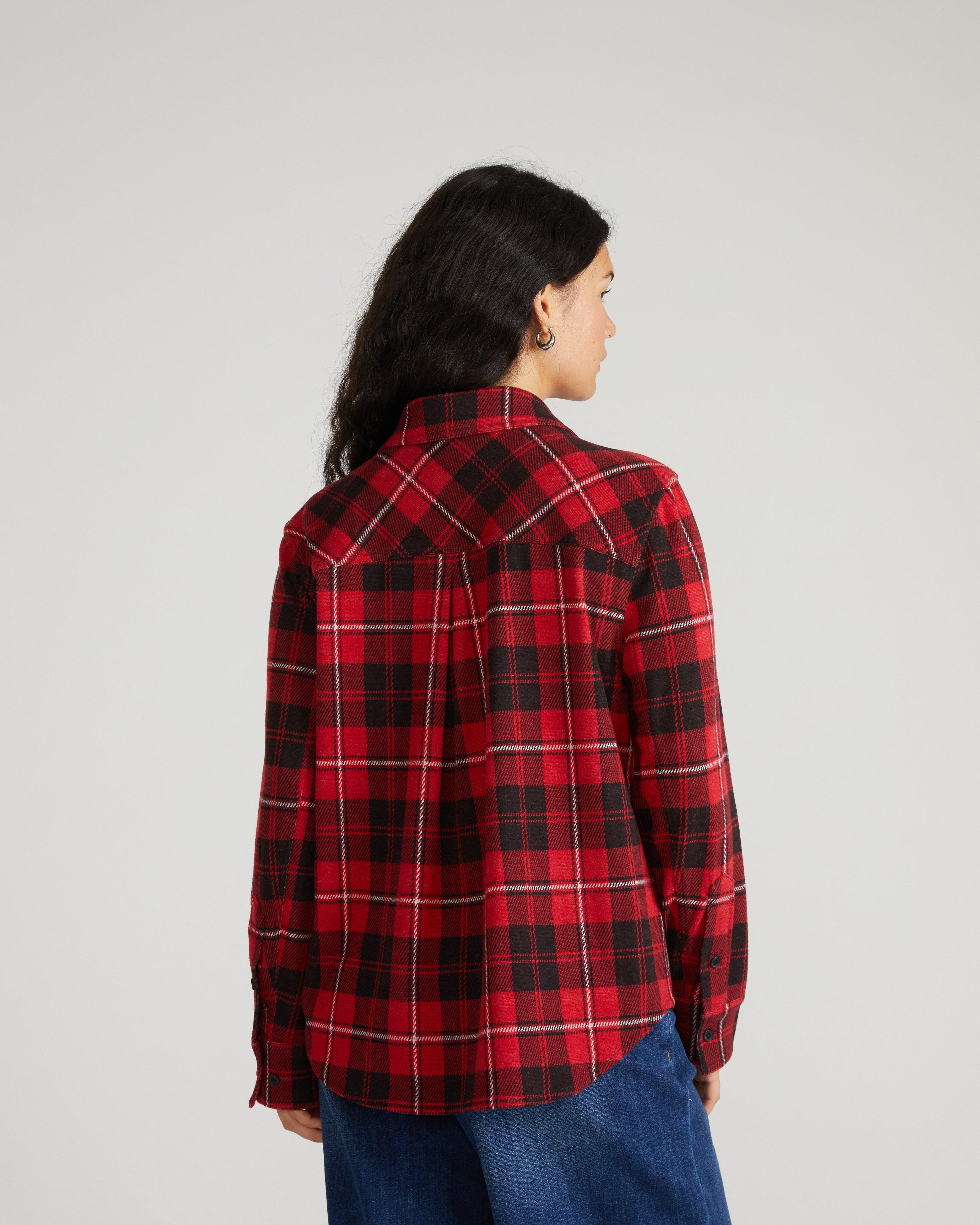 Maine Stretch Flannel Shirt - Ridge Brew Red Plaid