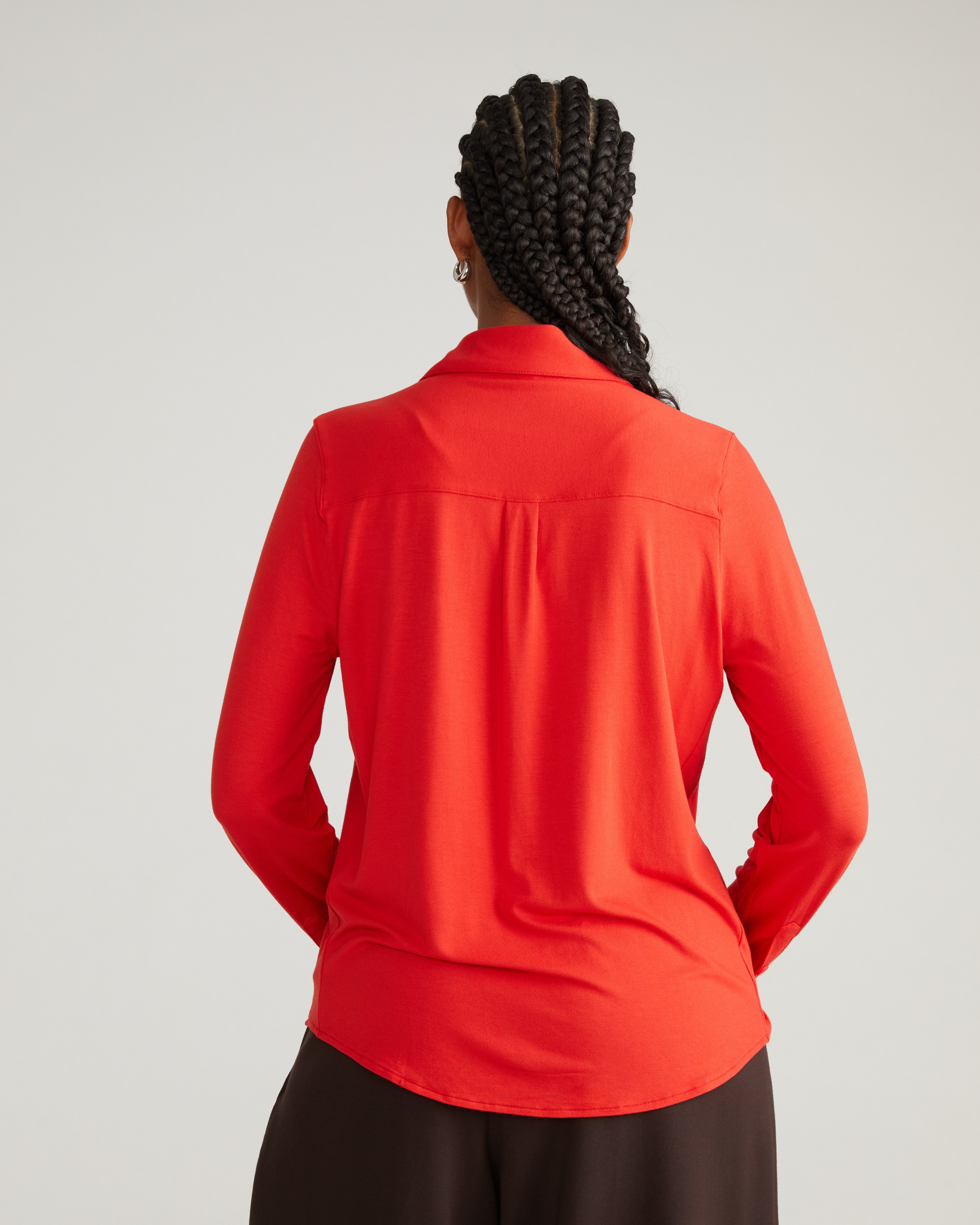 Elbe Liquid Jersey Shirt Classic Fit - Lipstick