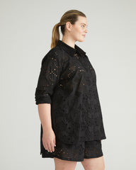The Artist Cotton Eyelet Shirt - Black