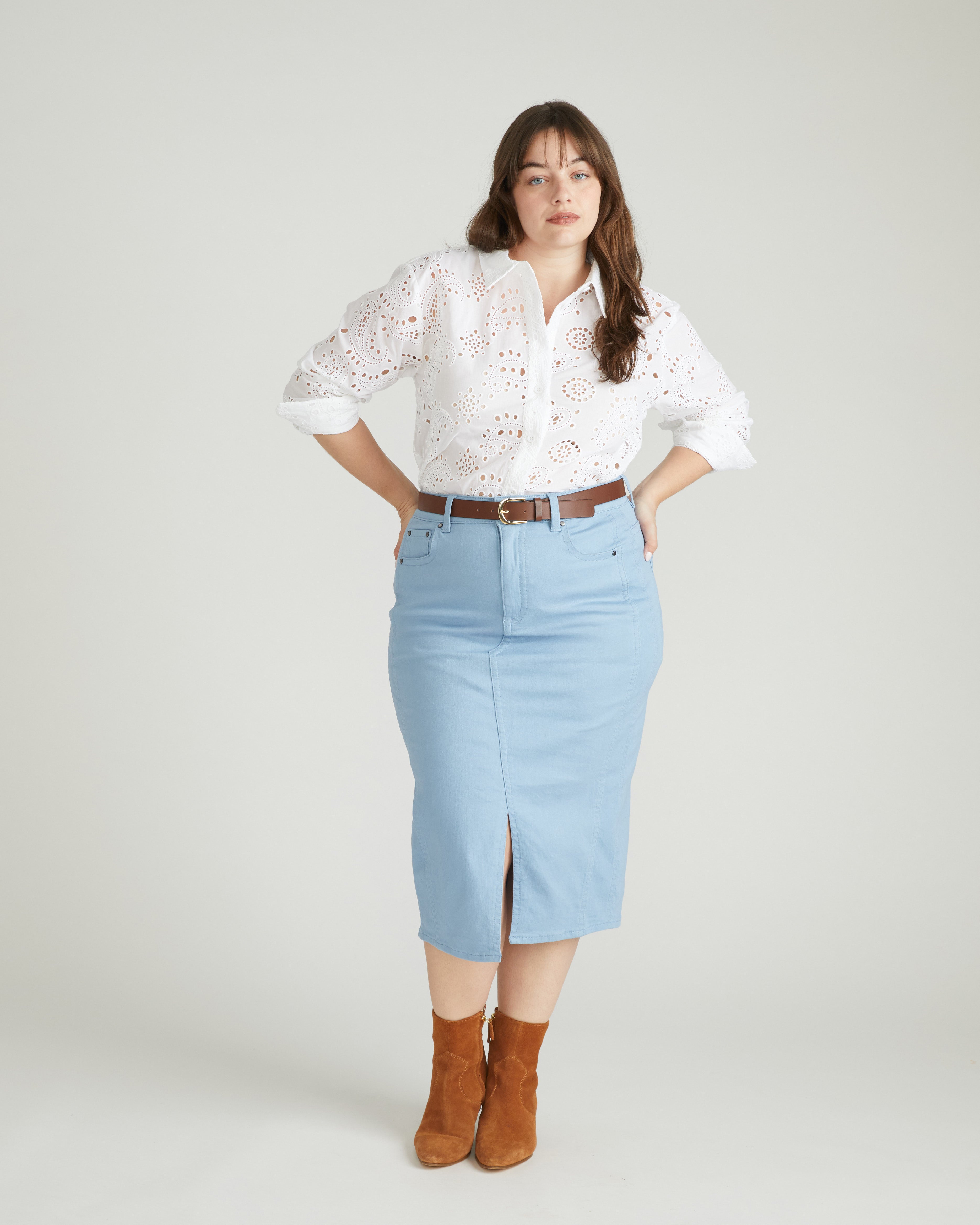 The Artist Cotton Eyelet Shirt - White