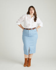 The Artist Cotton Eyelet Shirt - White