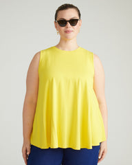 Heatwave Divine Jersey Flared Tank - Yellow