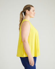 Heatwave Divine Jersey Flared Tank - Yellow