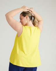 Heatwave Divine Jersey Flared Tank - Yellow