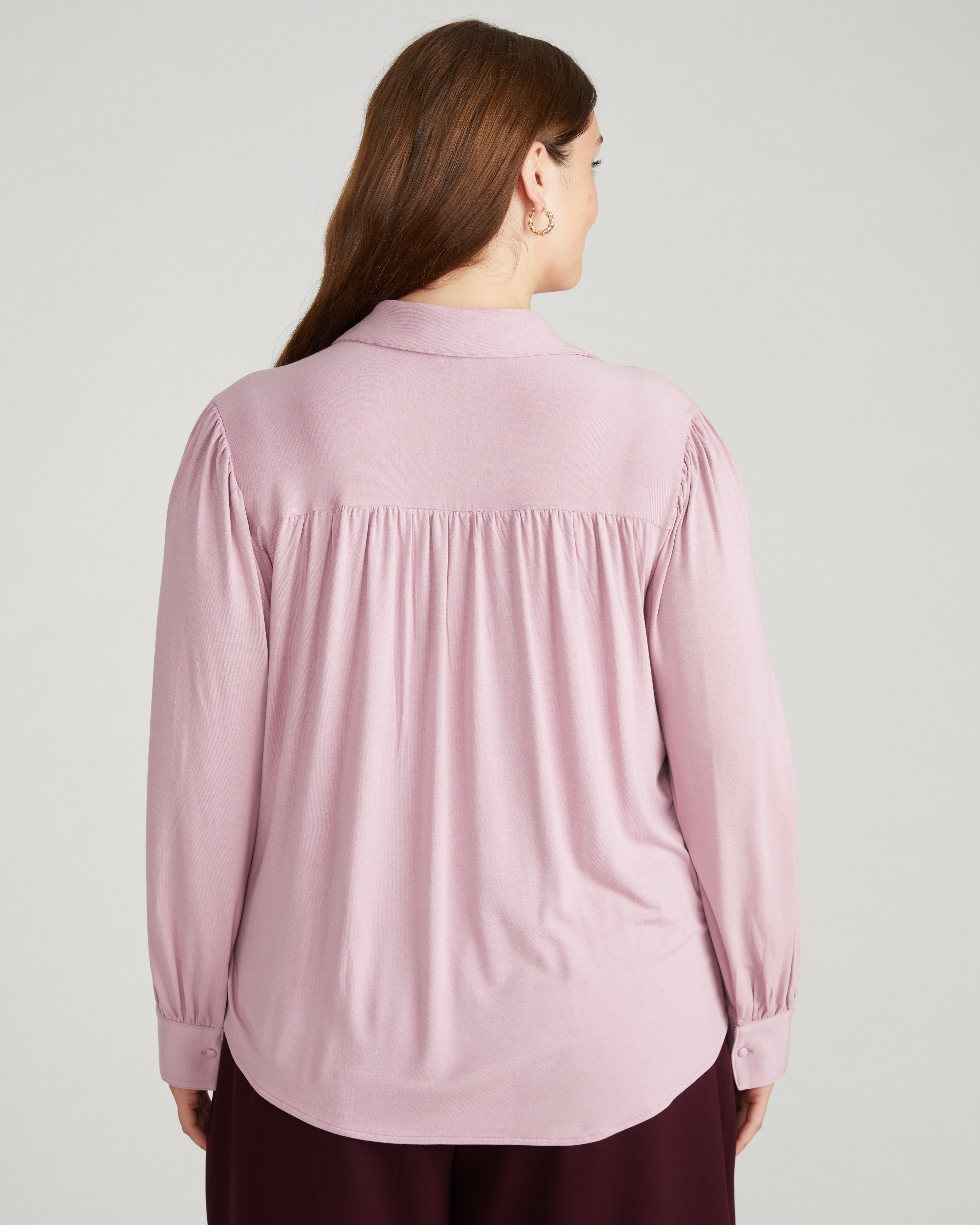 Moore Liquid Jersey Blouse - Pale Mauve