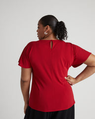 Lansbury Crepe Jersey Blouse - New York Red
