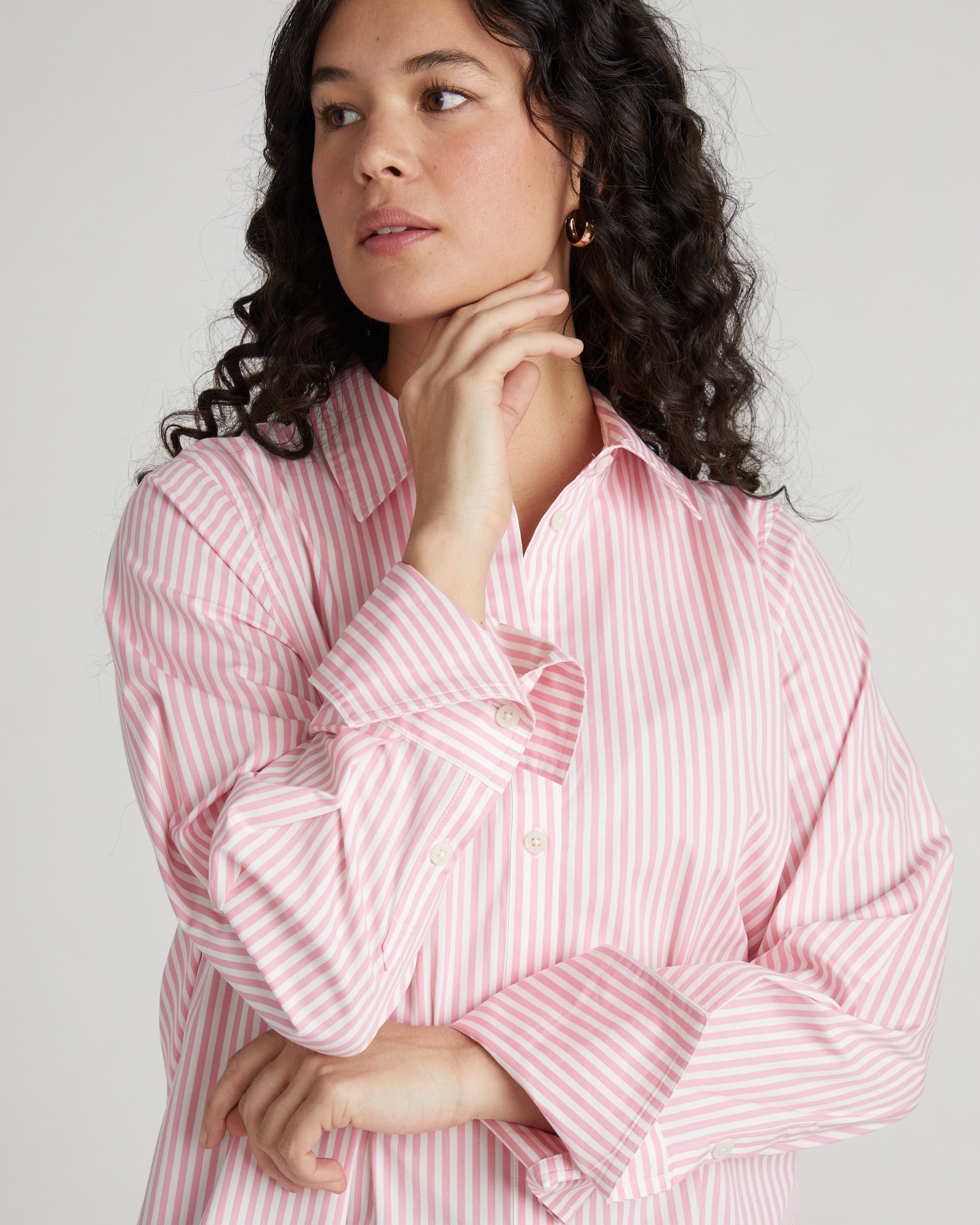Henning x US Madison Shirt - Pink/White Stripe