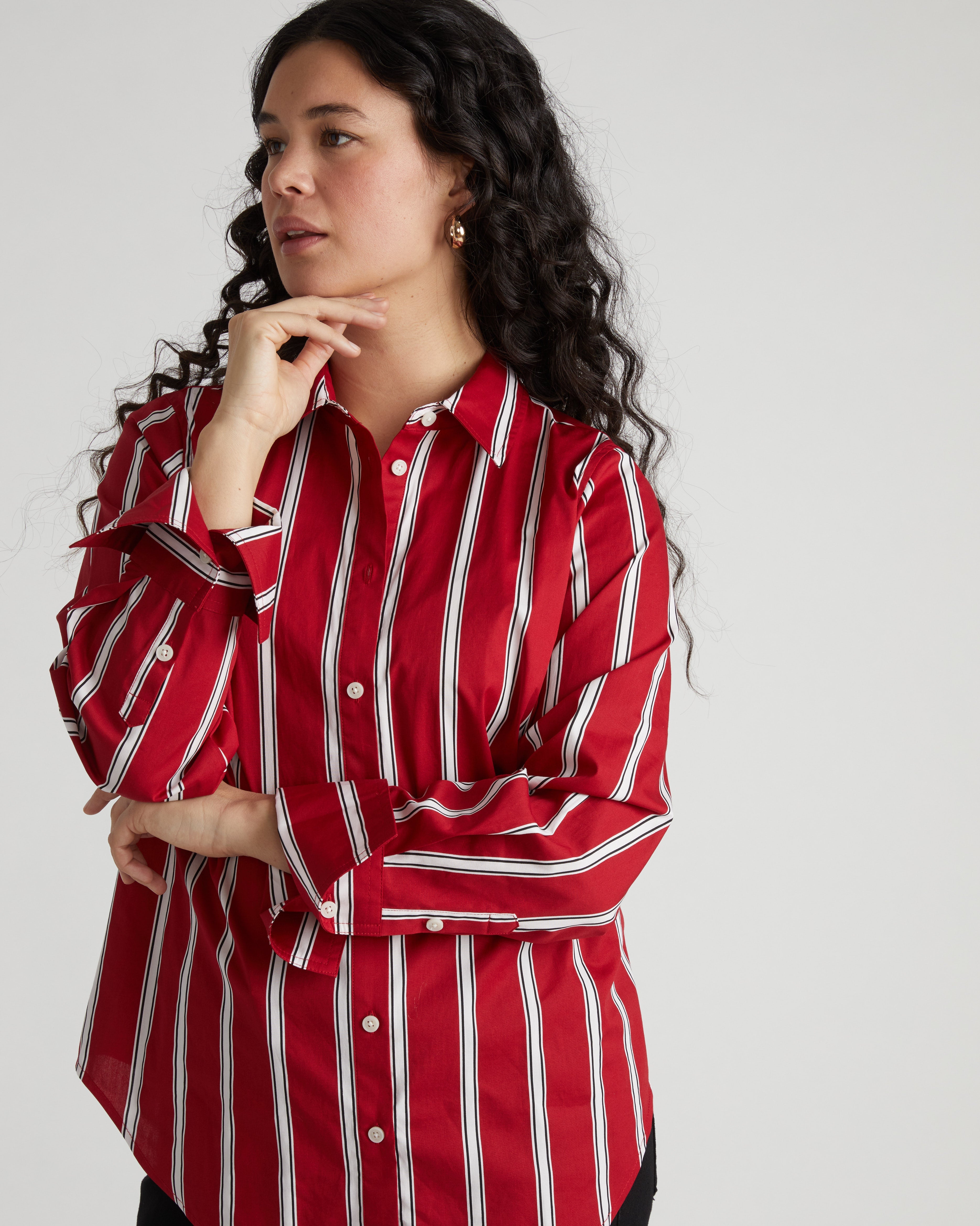 Henning x US Madison Shirt - Red/Black/White Stripe