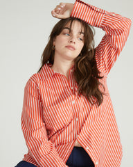 Henning x US Madison Shirt - Coral Reef/White Stripe