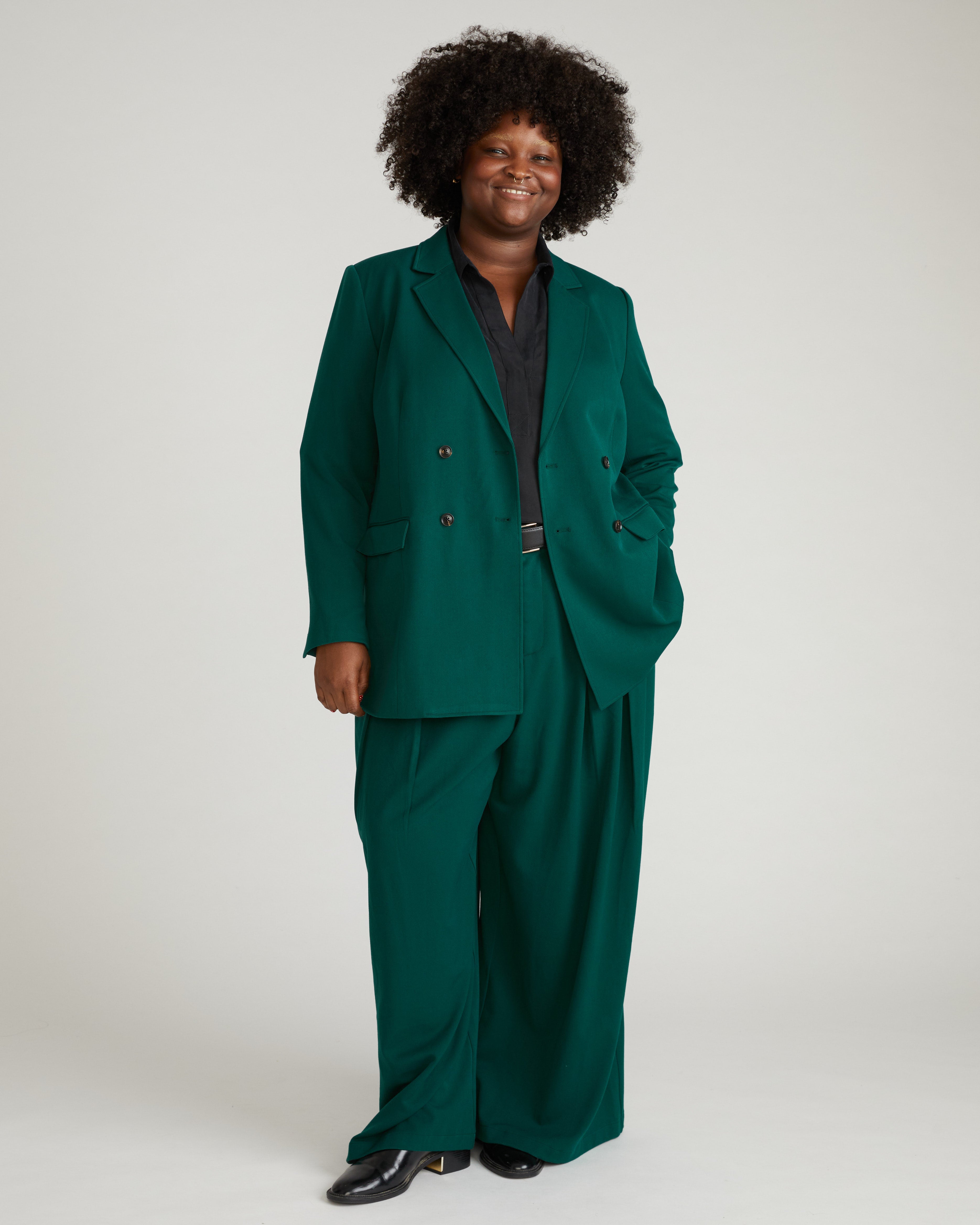 All Day Warren Double Breasted Blazer - Botanic