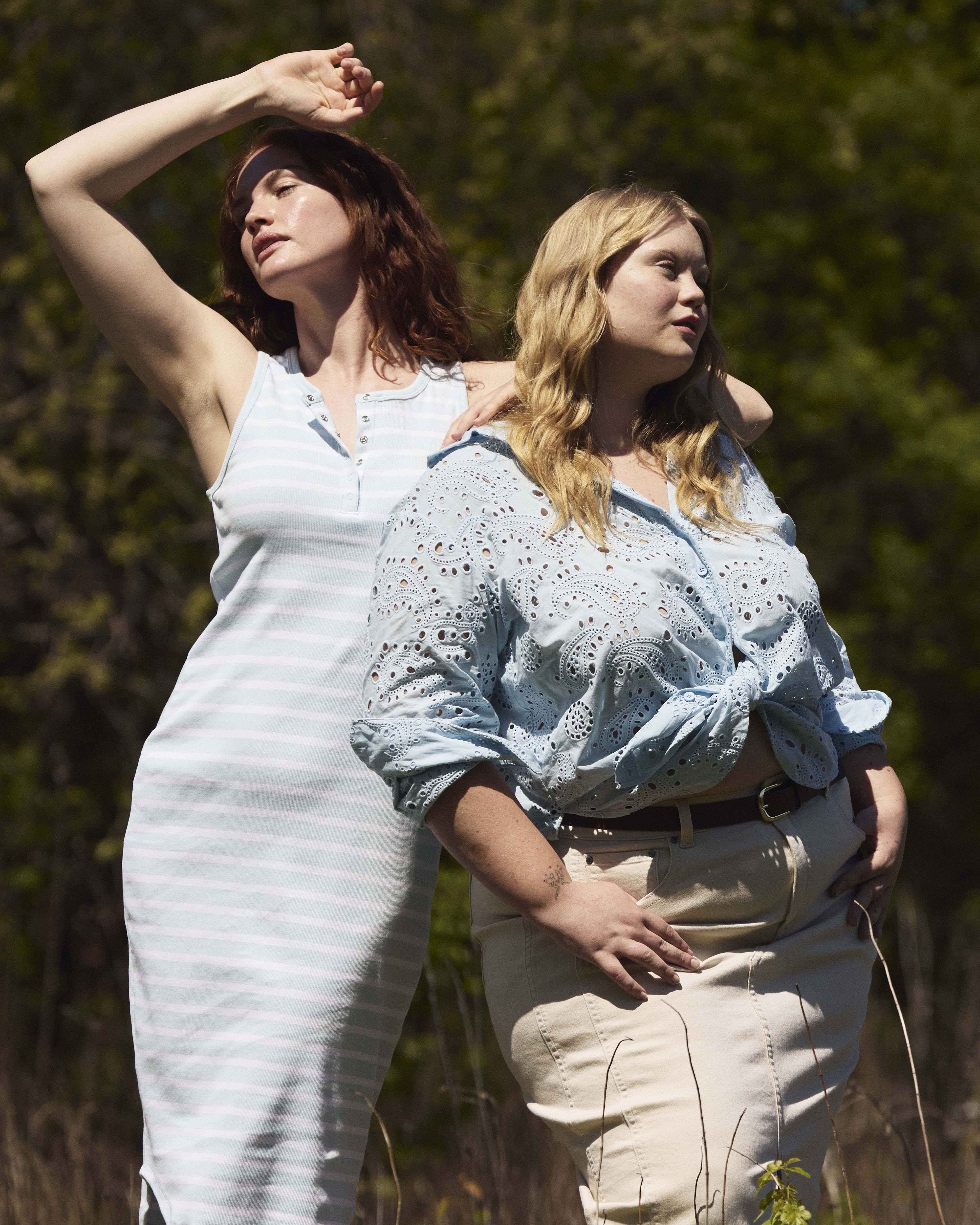 Romera Ribbed Dress - Clear Sky/White Stripe