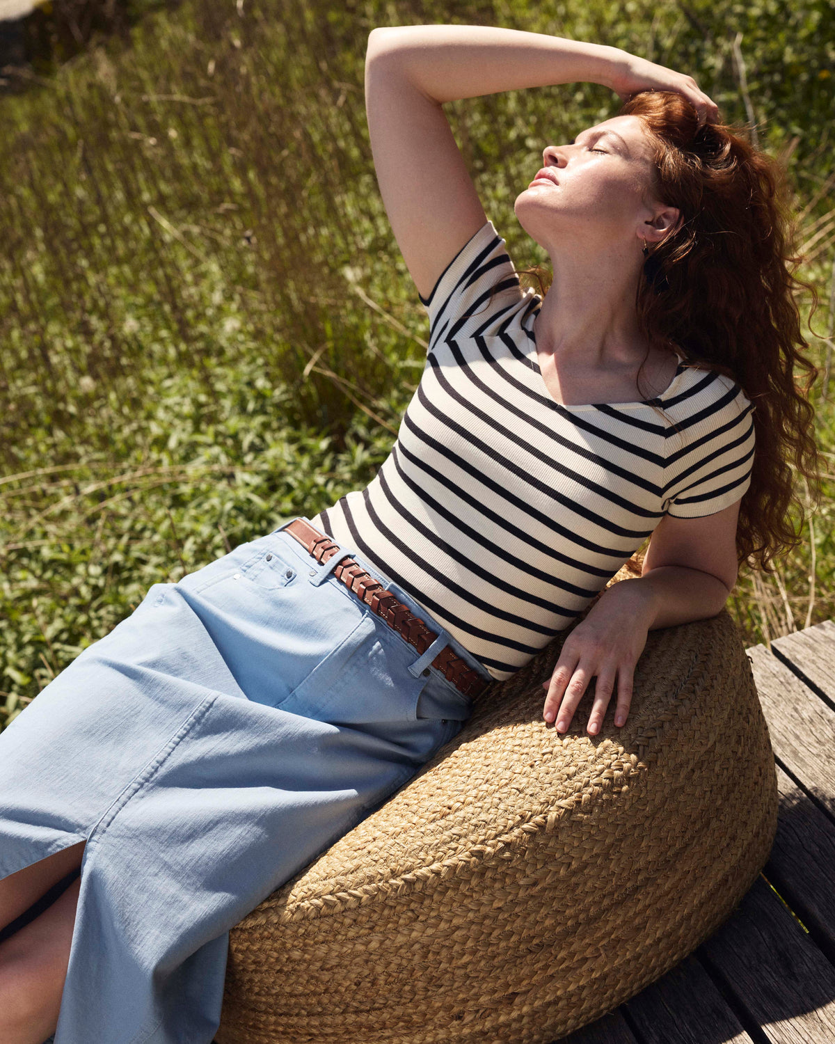 Dakota Denim Skirt - Clear Sky
