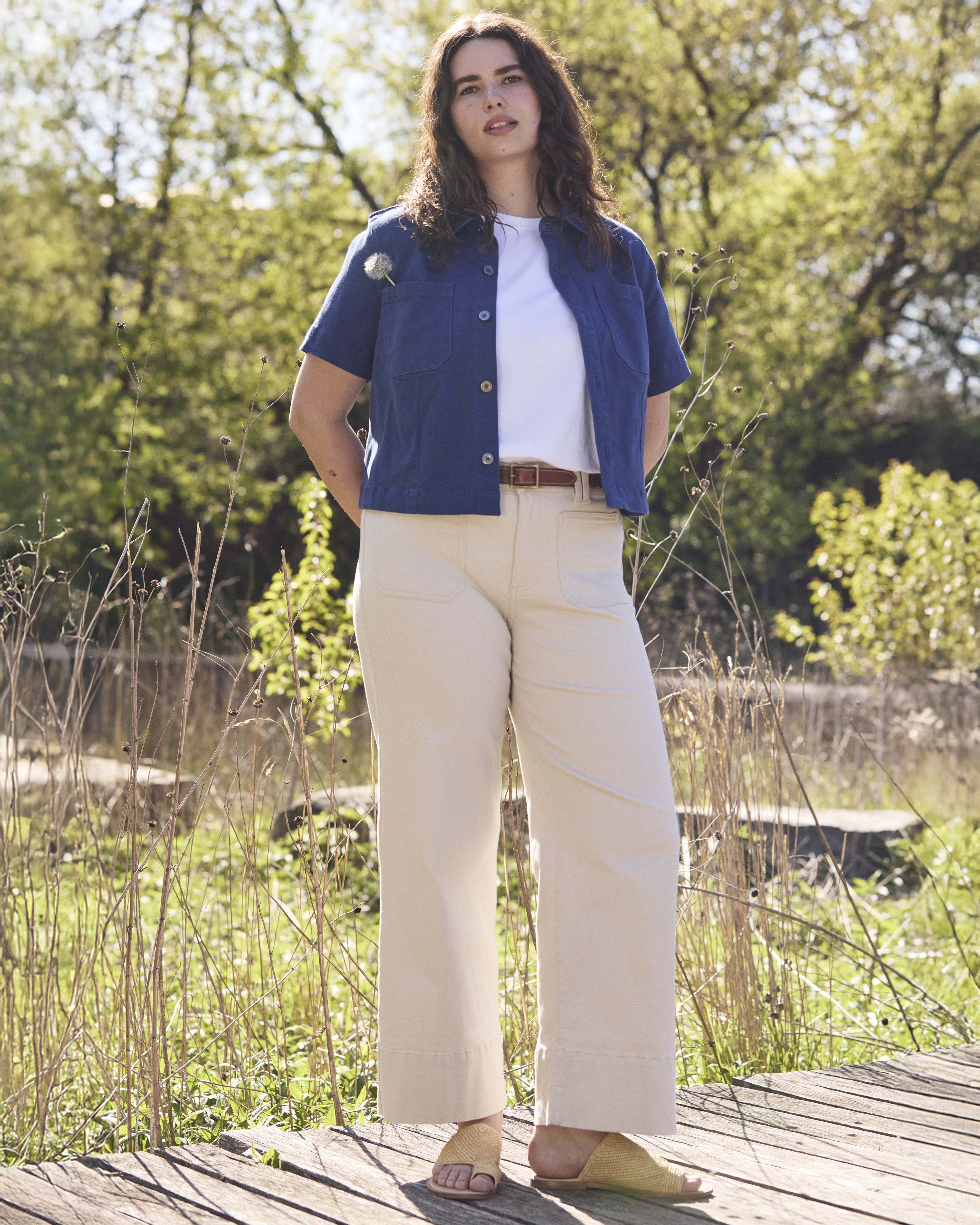 Flynn Short Sleeve Denim Shacket - French Blue