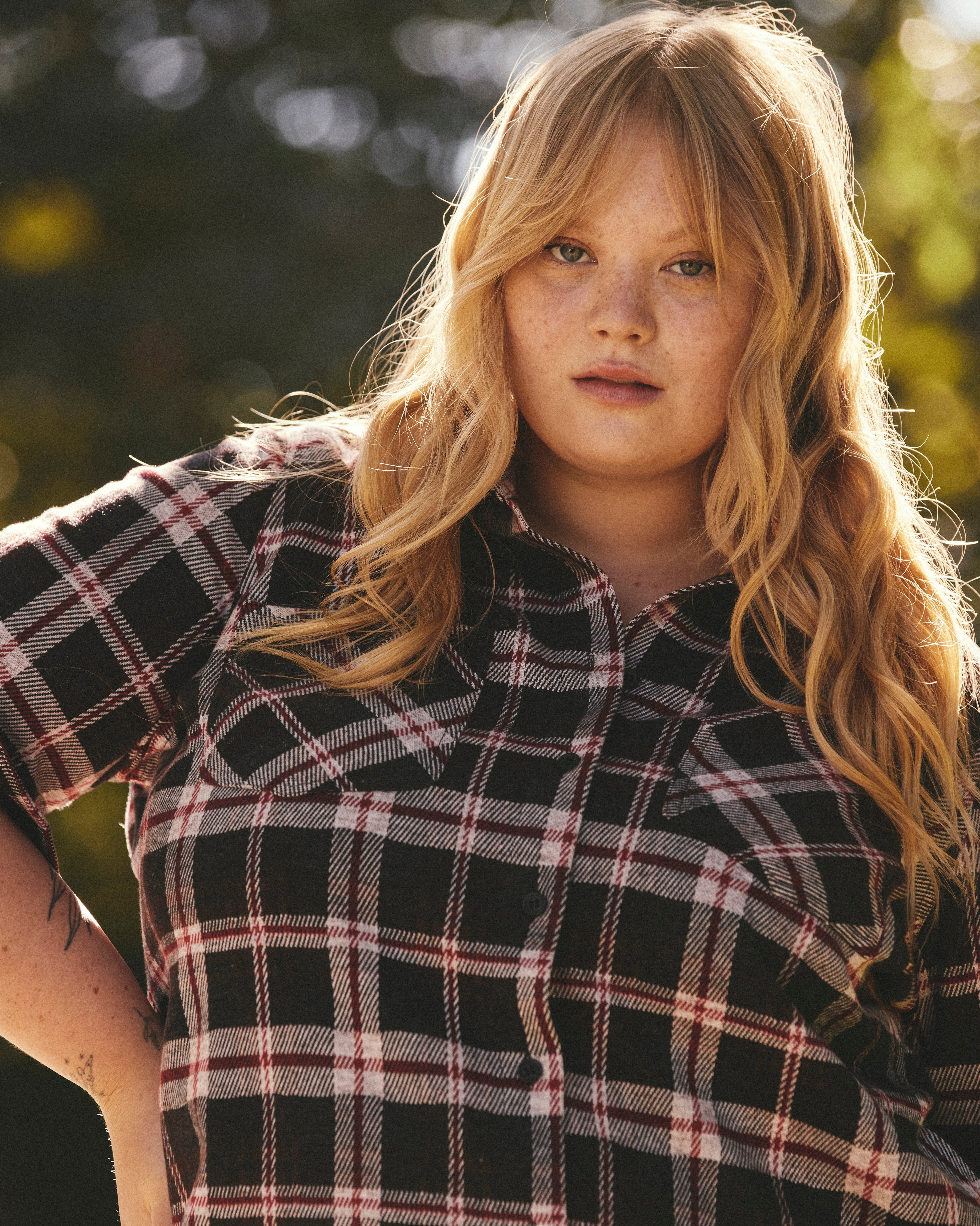 Maine Stretch Flannel Shirtdress - Poppy Plaid