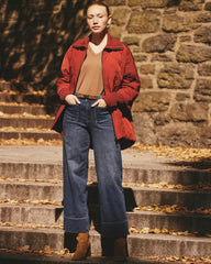 Arcadia Puffer Coat - Autumnal Red