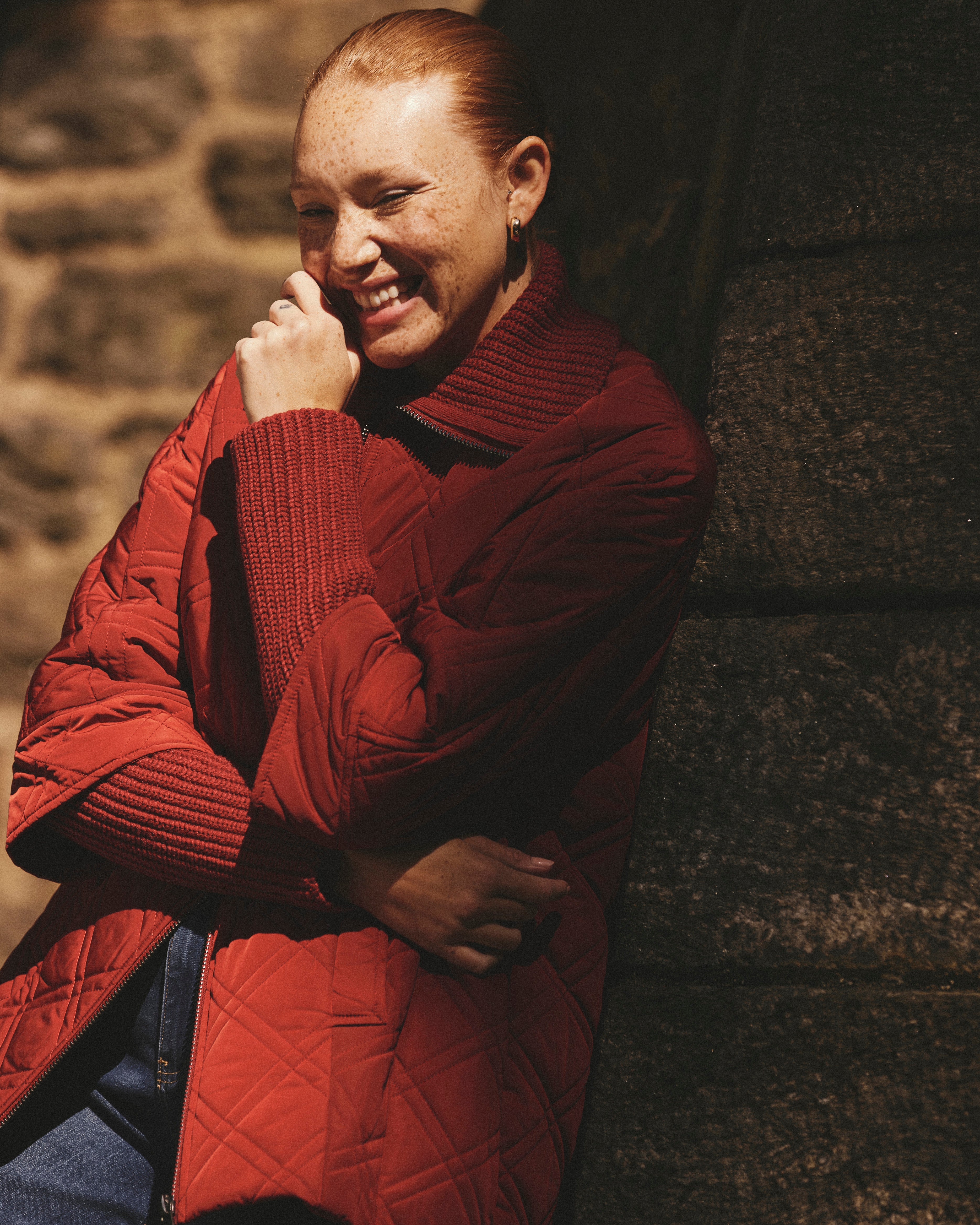 Arcadia Puffer Coat - Autumnal Red