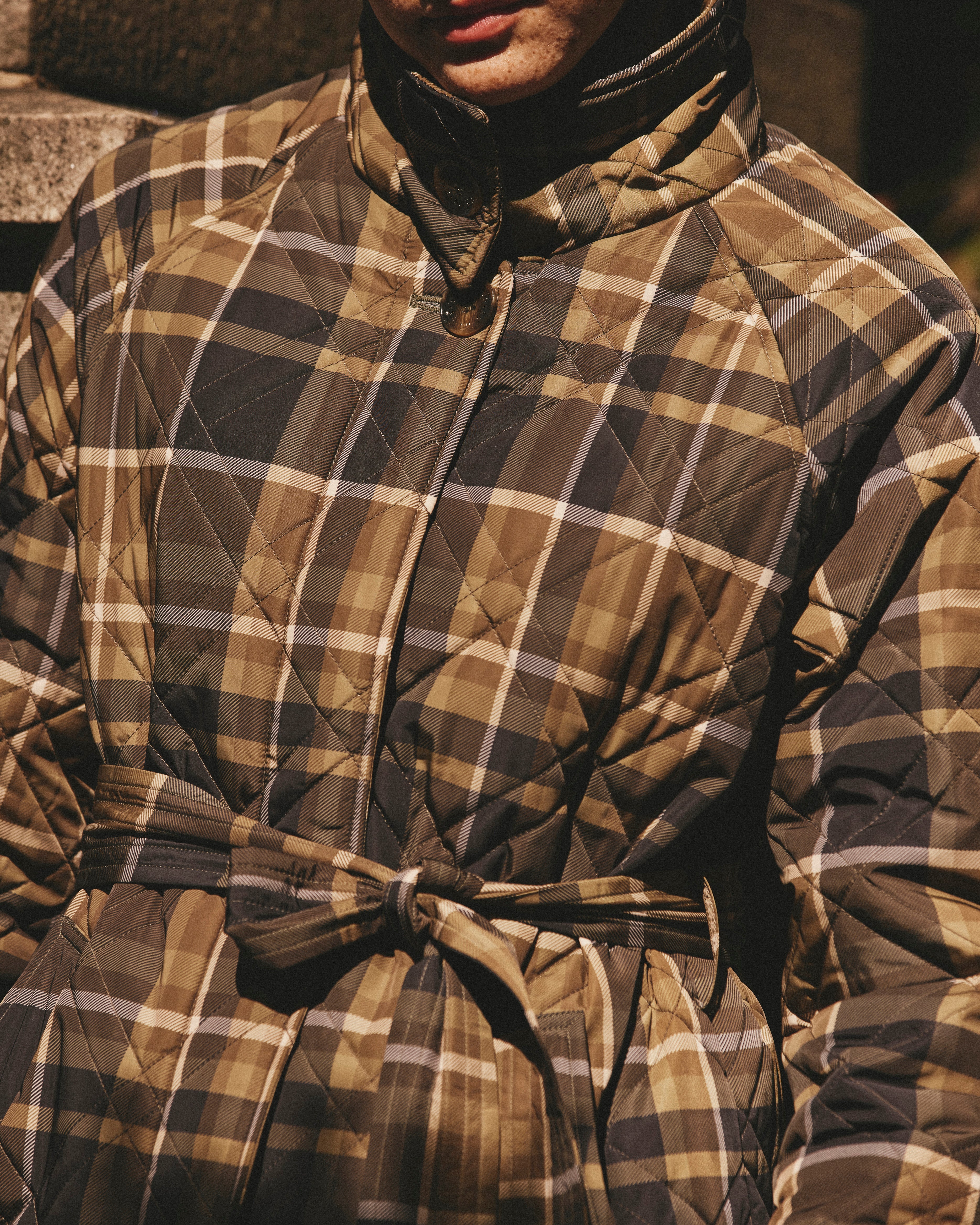 Nehra Quilted Coat - Scottish Breakfast Plaid