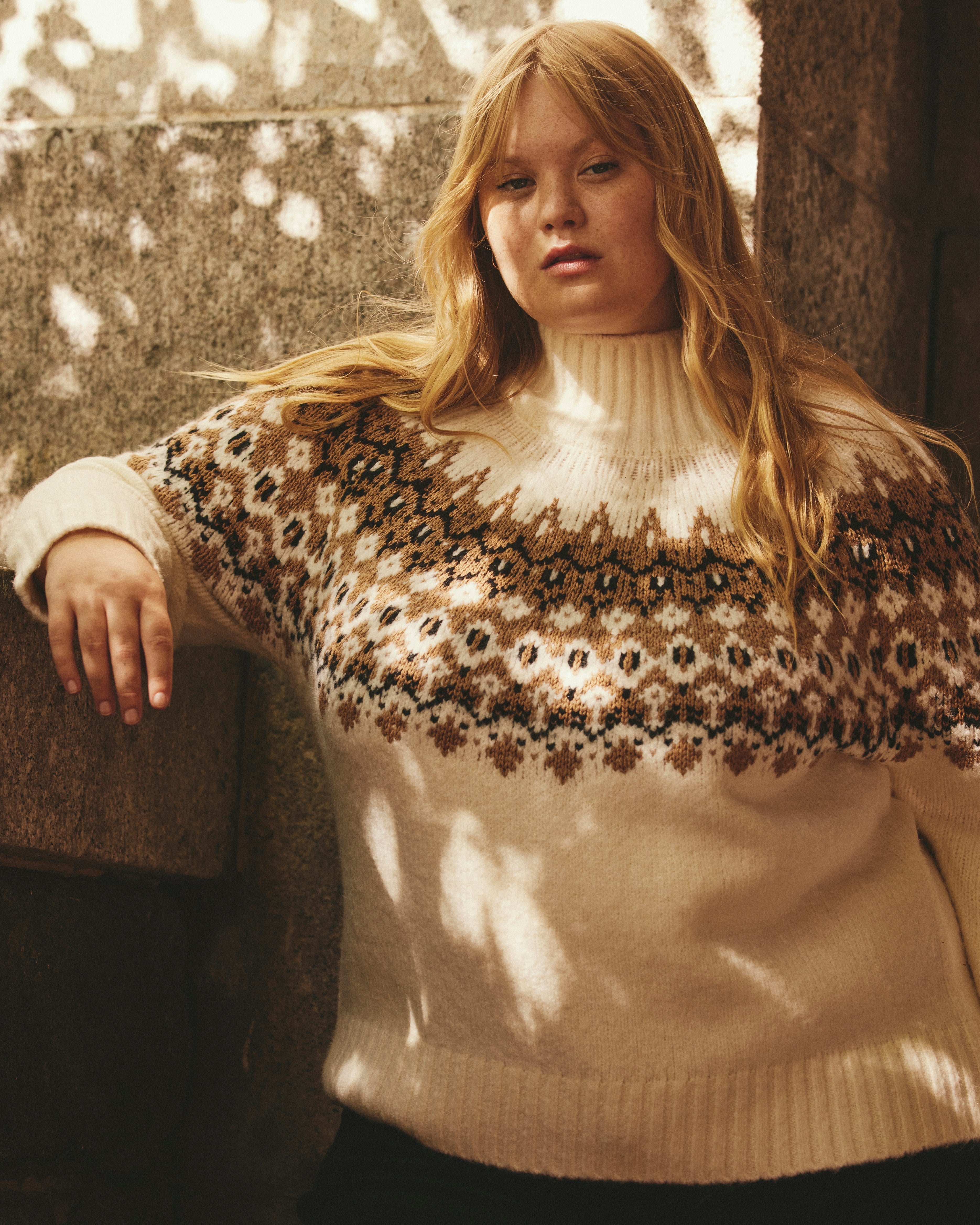 Fair Isle Sweater - Cream Fair Isle