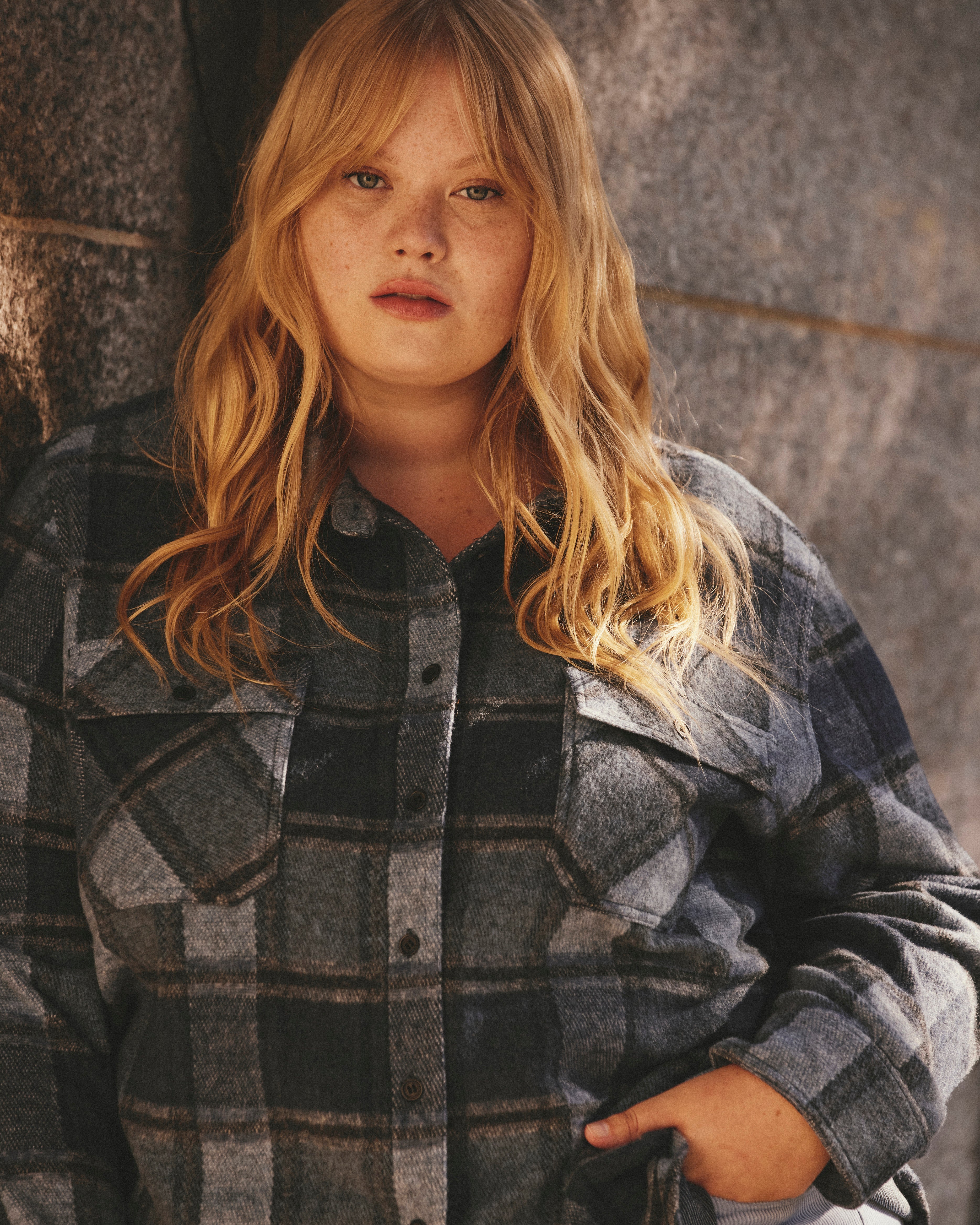 Maine Stretch Flannel Shirt - Heather Fog Plaid