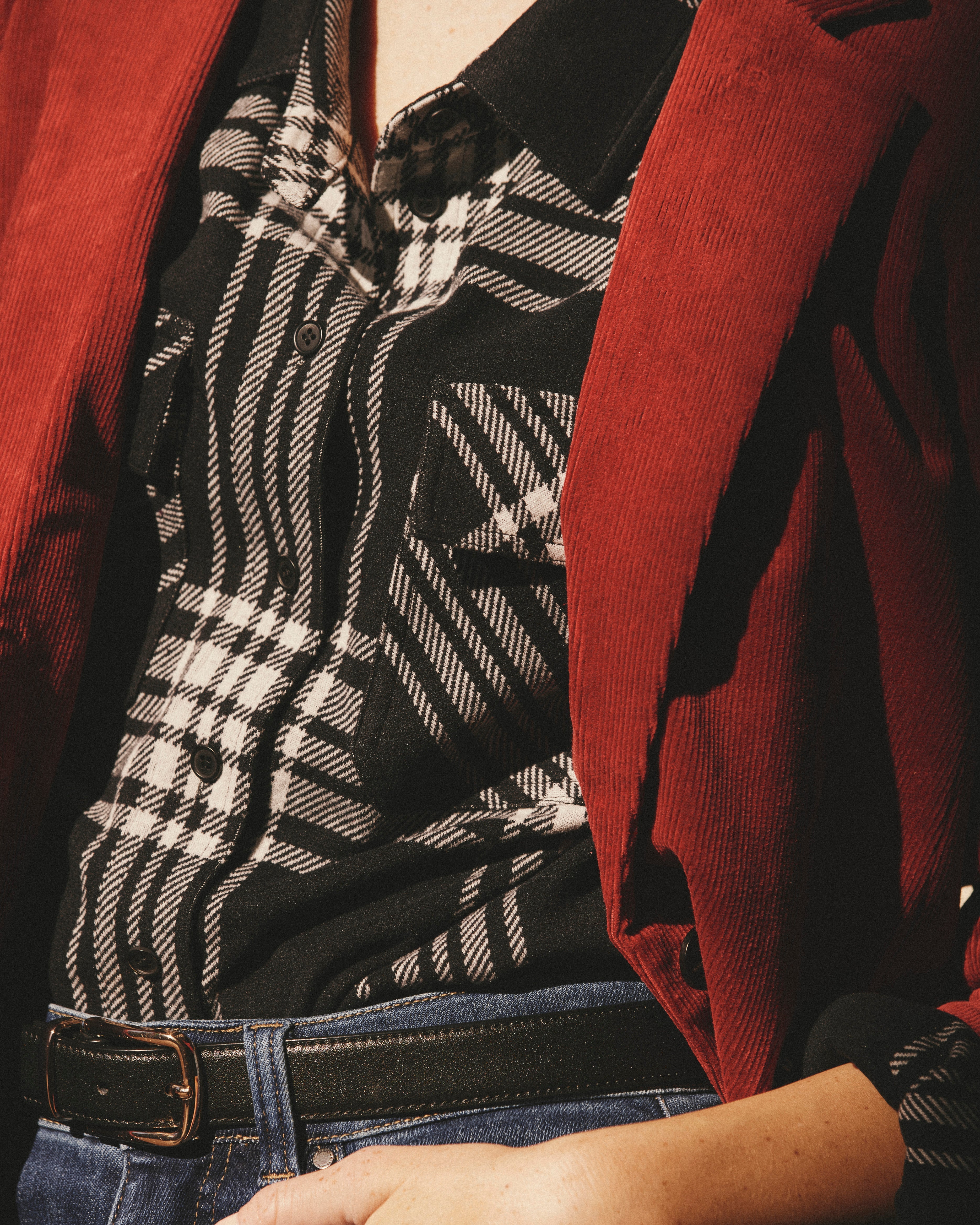 Maine Stretch Flannel Shirt - Highland Hug Black Plaid