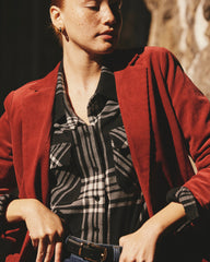 Maine Stretch Flannel Shirt - Highland Hug Black Plaid