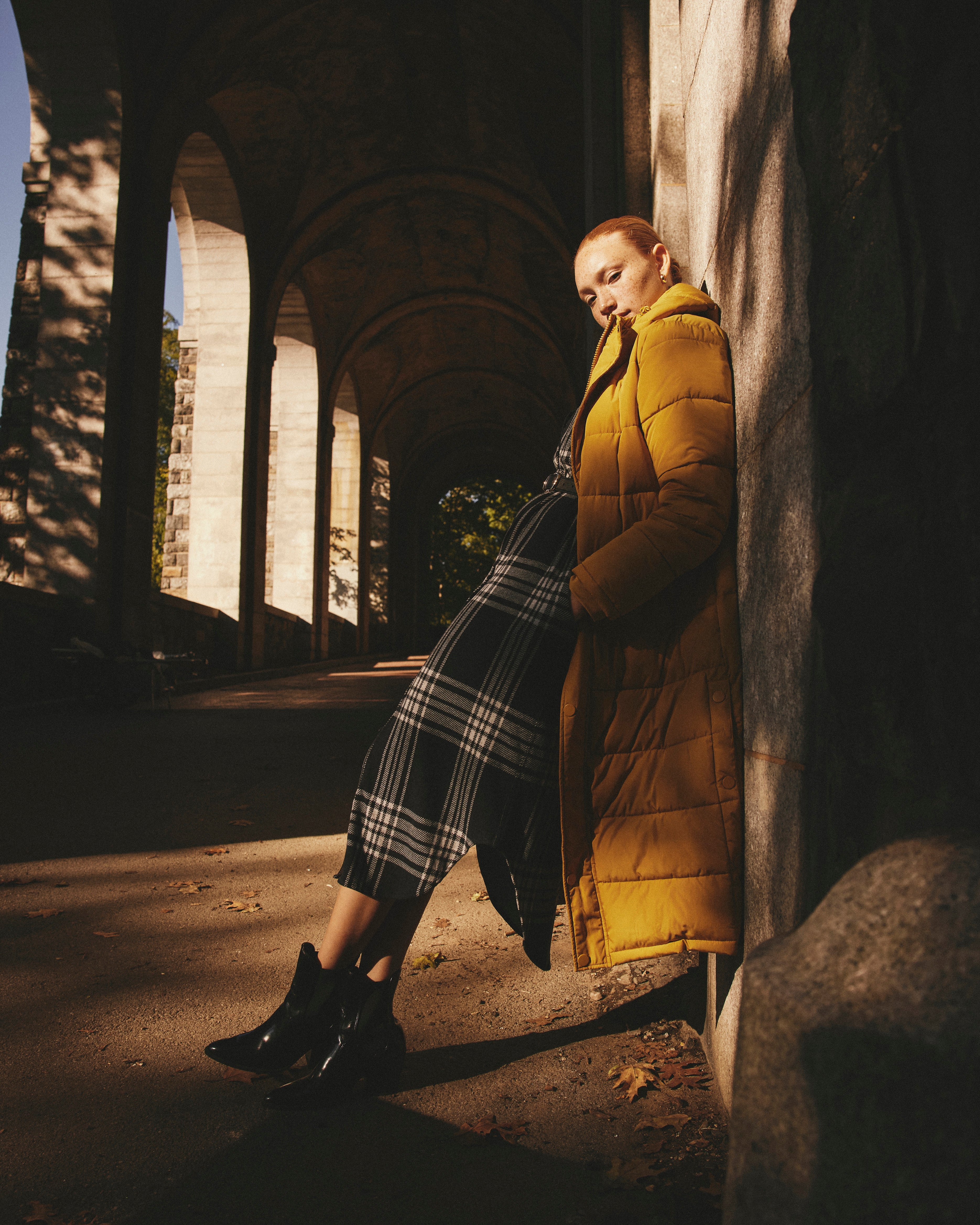 Morgan Belted Stretch Flannel Shirtdress - Highland Hug Black Plaid