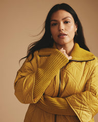 Arcadia Puffer Coat - Mustard