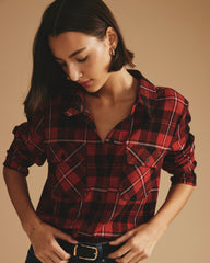 Maine Stretch Flannel Shirt - Ridge Brew Red Plaid