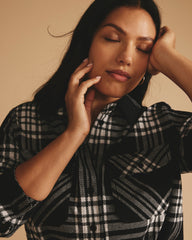 Maine Stretch Flannel Shirt - Highland Hug Black Plaid