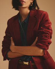 Davis Corduroy Blazer - Autumnal Red