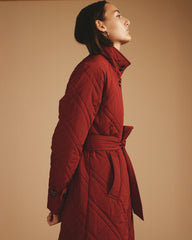 Nehra Quilted Coat - Autumnal Red