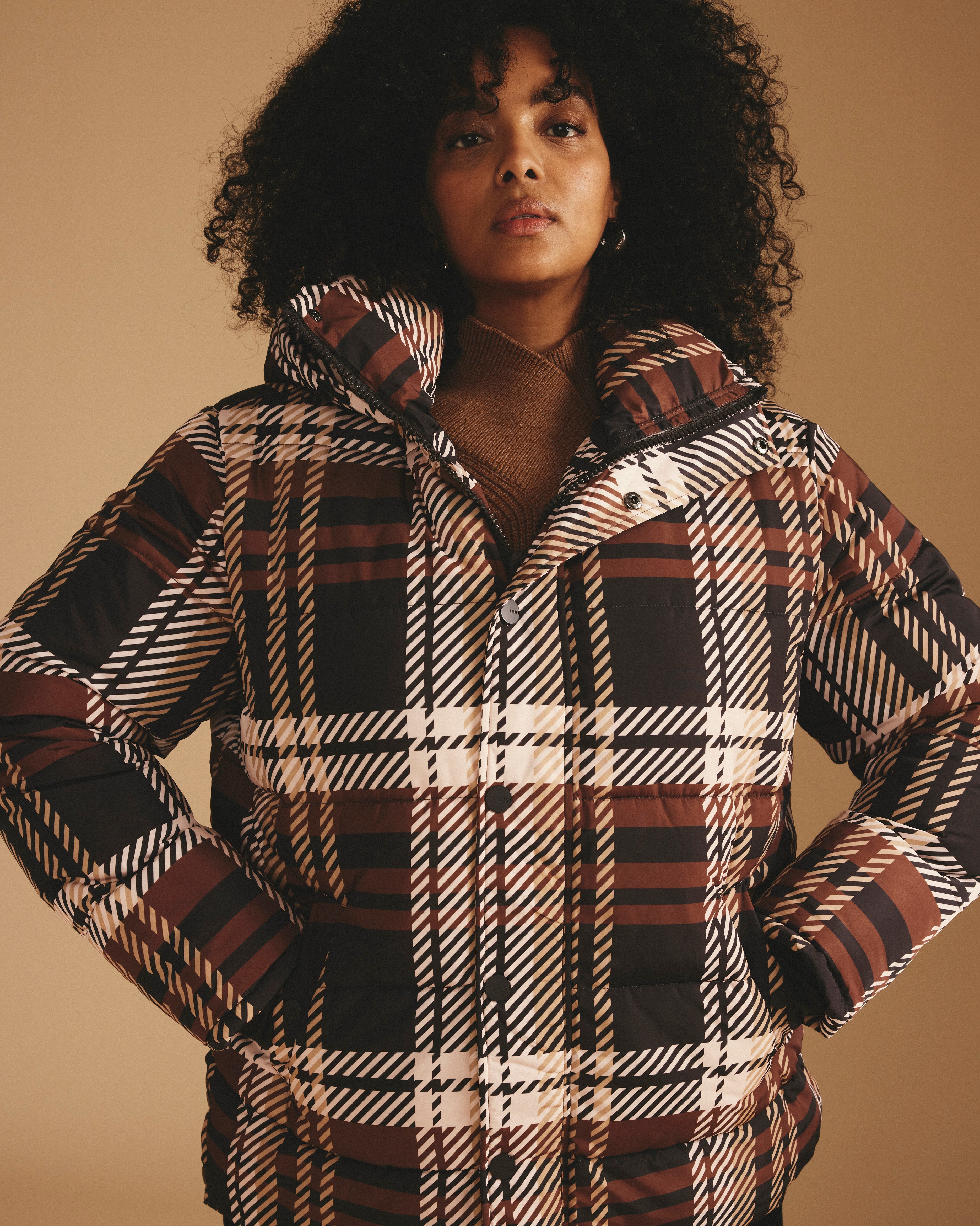 Rainier Short Hooded Puffer - Brindle Chai