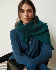 Savvy Fine Knit Crewneck Cardigan - Blue Teal