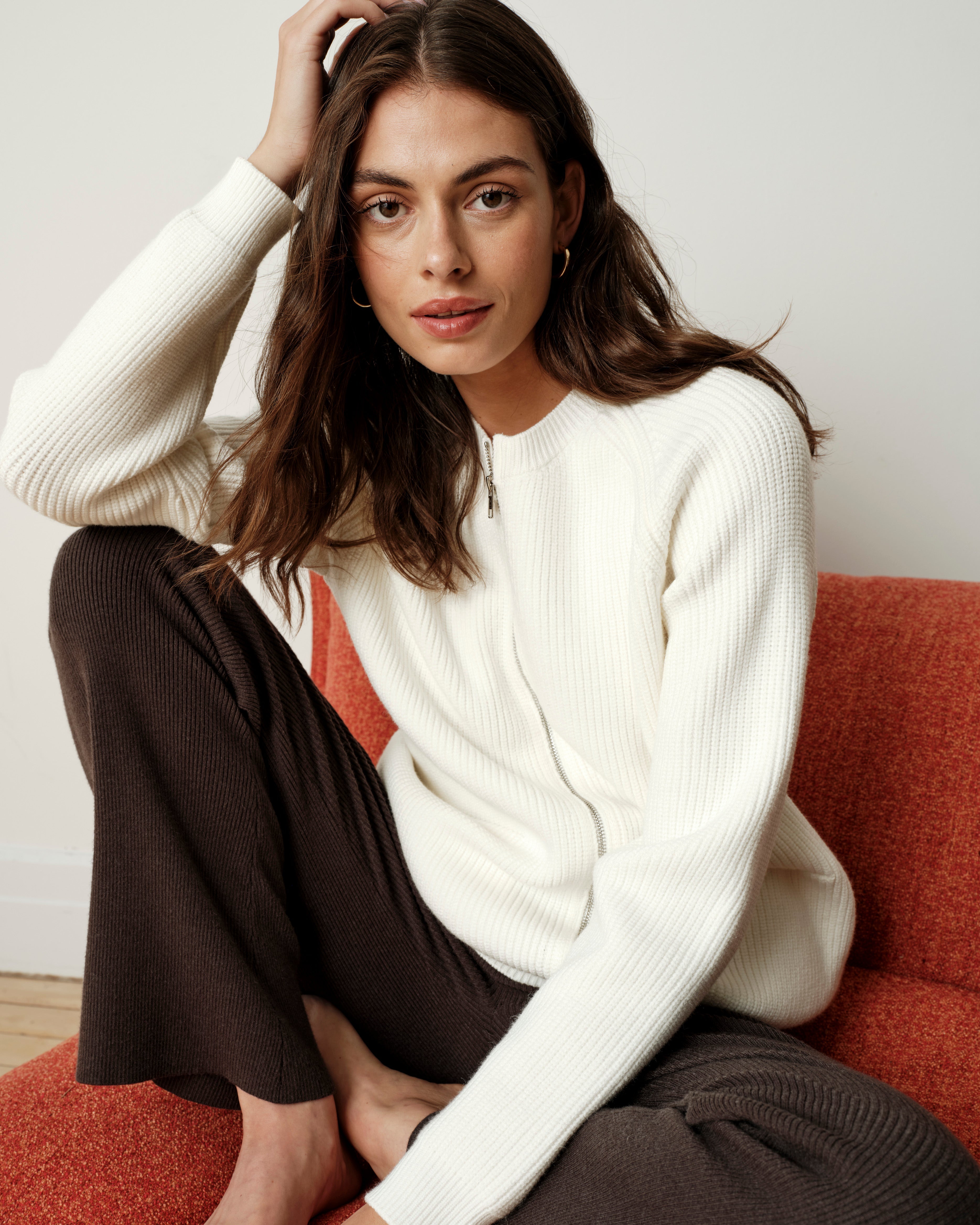 Better-Than-Wool Zip Cardigan - Cream