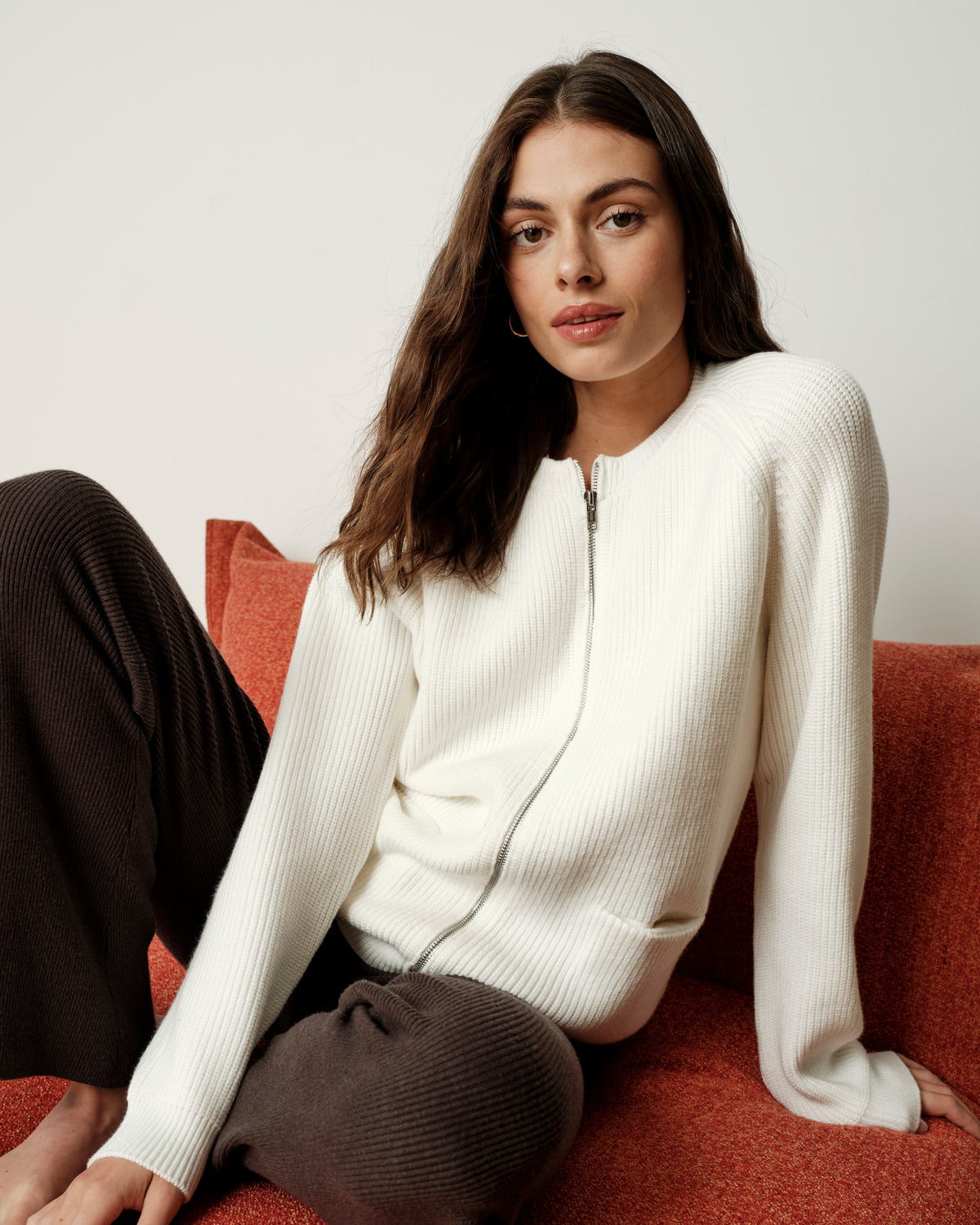 Better-Than-Wool Zip Cardigan - Cream