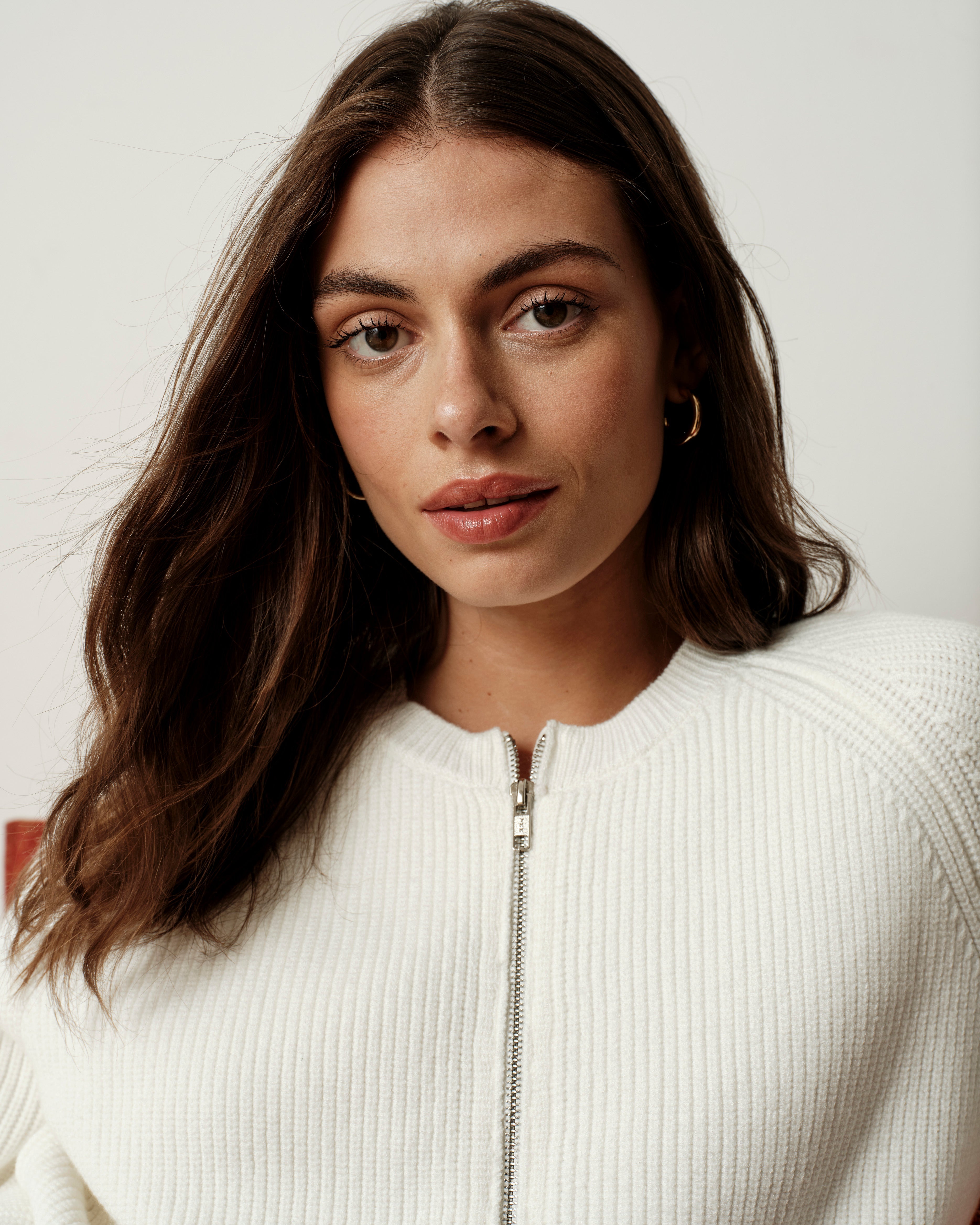 Better-Than-Wool Zip Cardigan - Cream