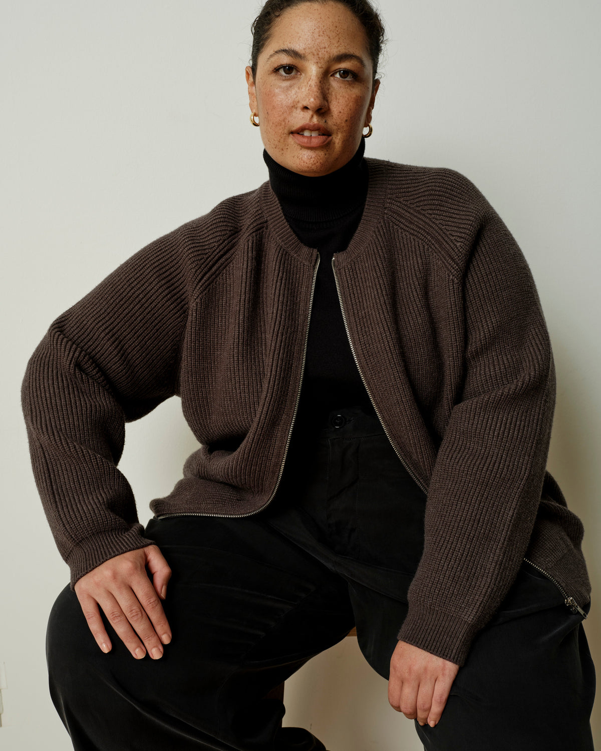 Better-Than-Wool Zip Cardigan - Graphite