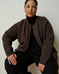 Better-Than-Wool Zip Cardigan - Graphite