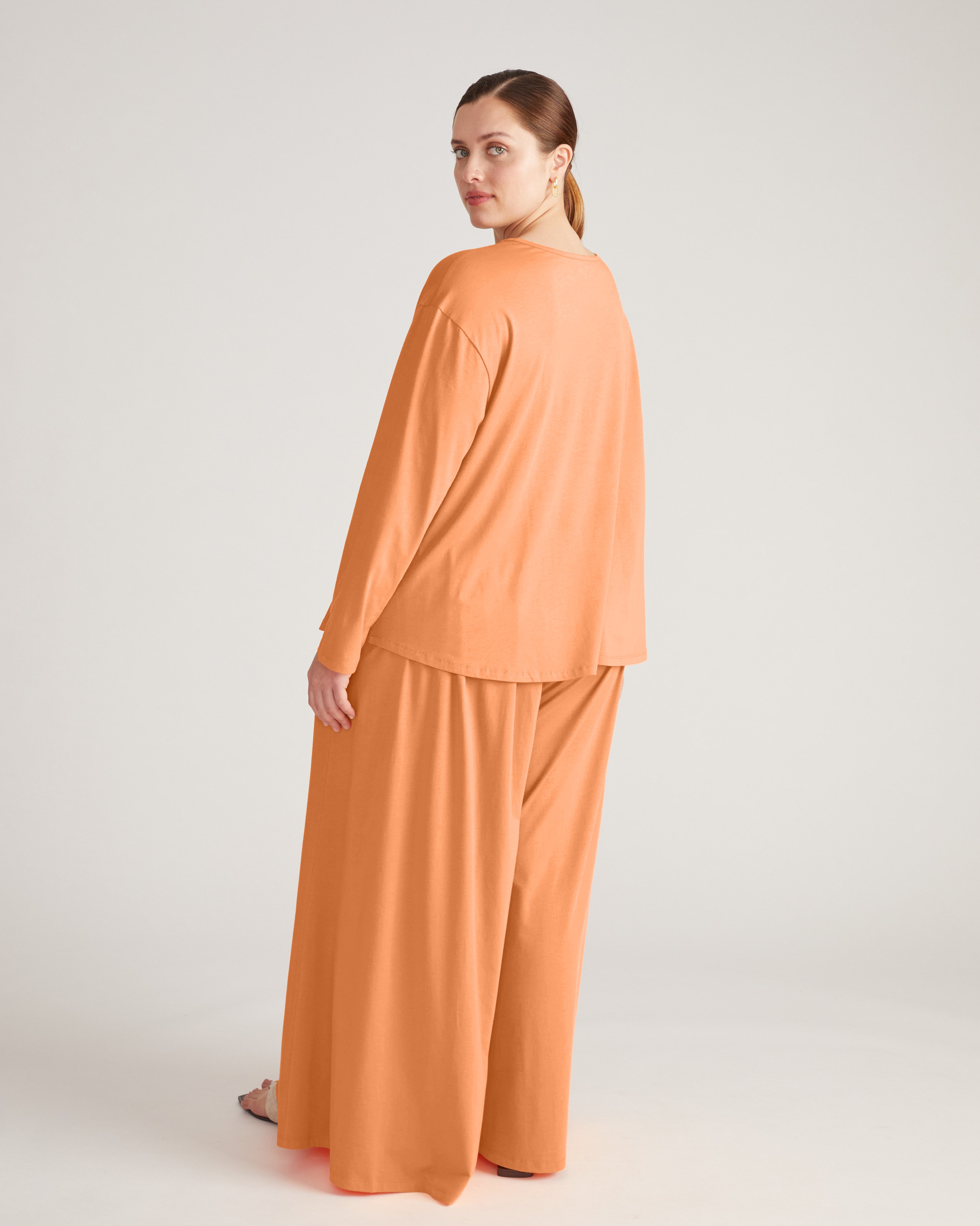 Isadora Wide Leg Lounge Pants - Melon