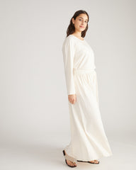 Pina Long Sleeve Lounge Tee - Porcelain