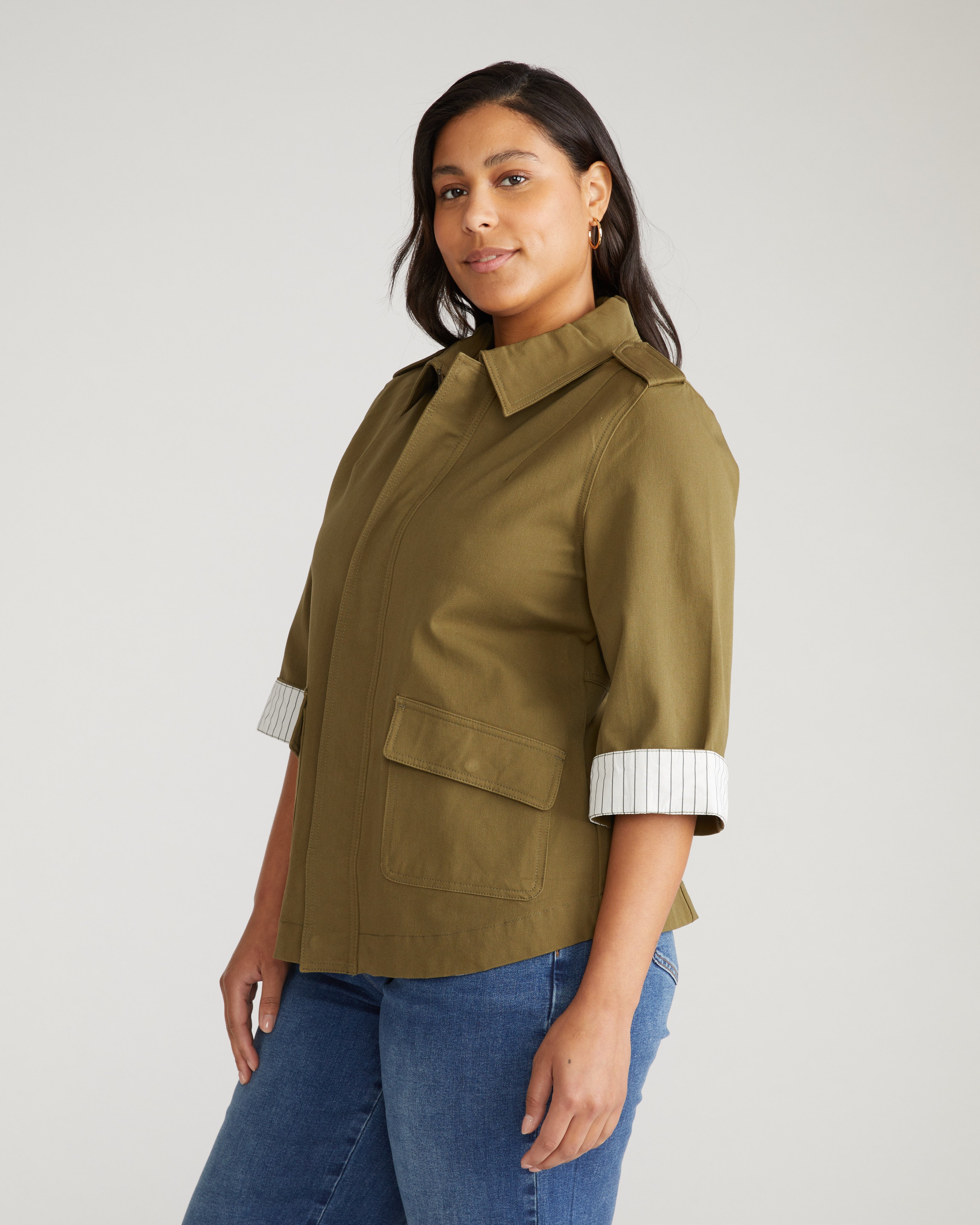 Upstate Stretch Cotton Twill Manor Jacket - Ivy