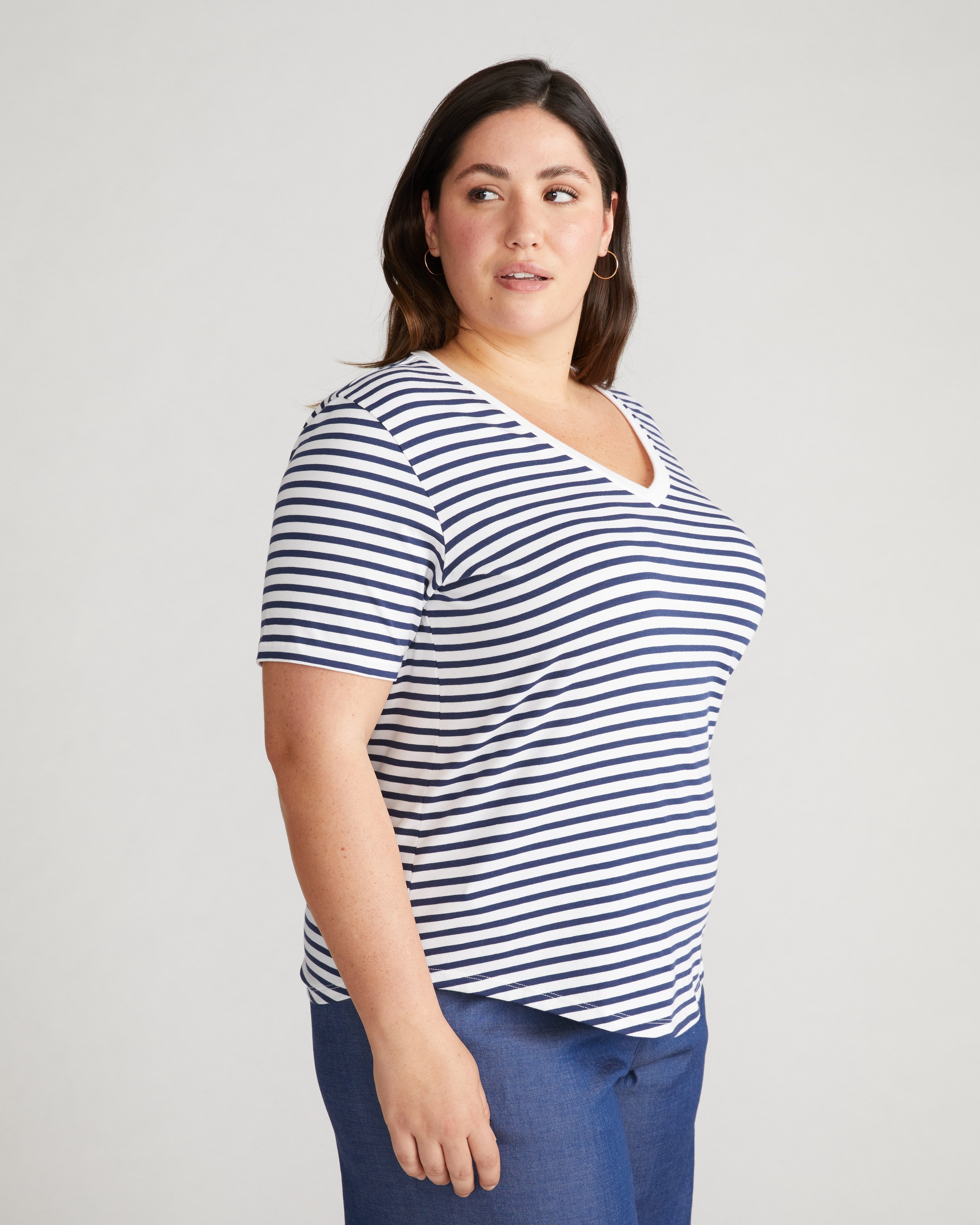 V Rex - White/Cenote Stripe