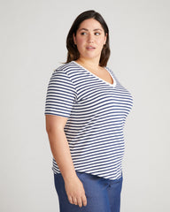 V Rex - White/Cenote Stripe