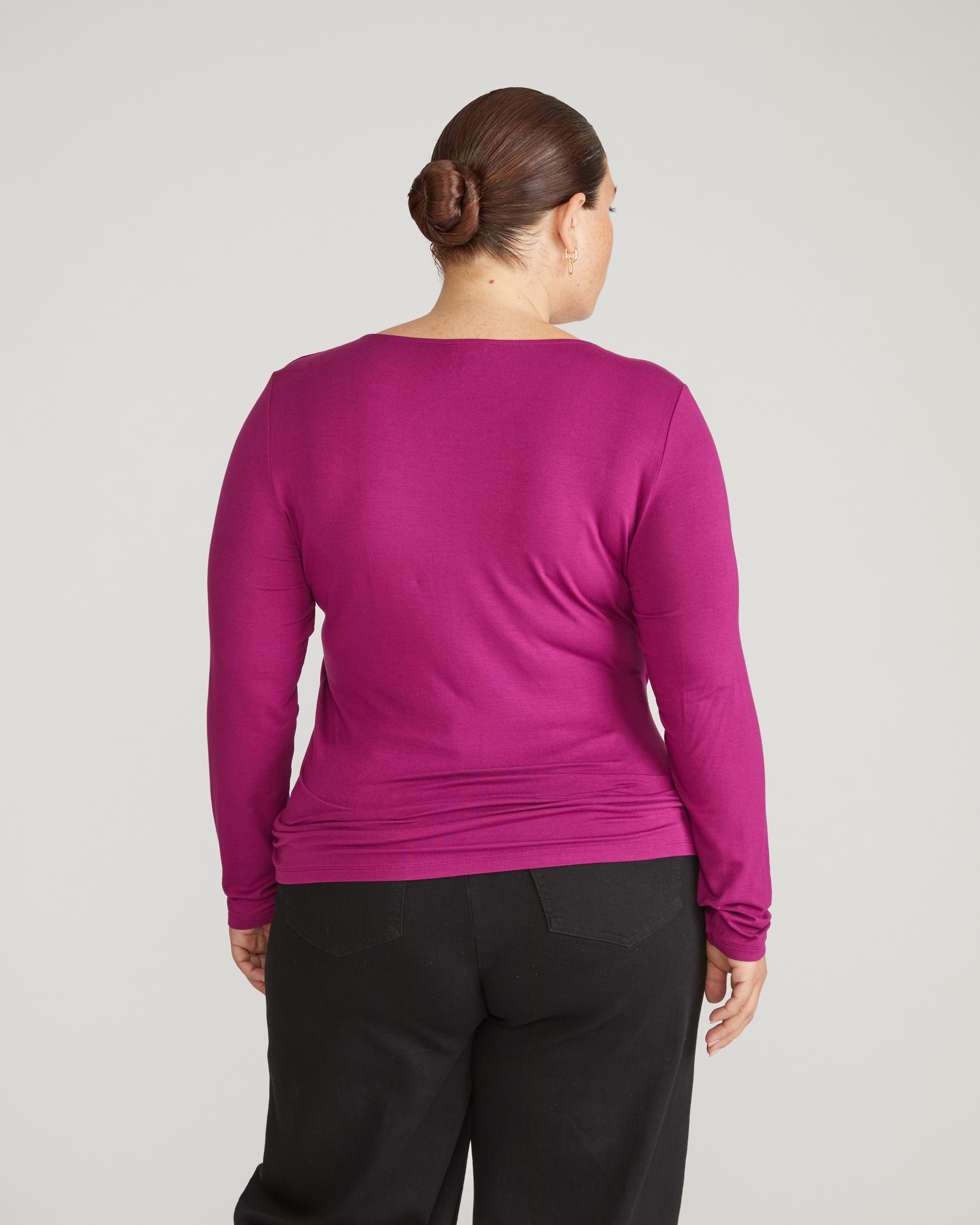 Agatha Liquid Jersey Top - Rothko Purple