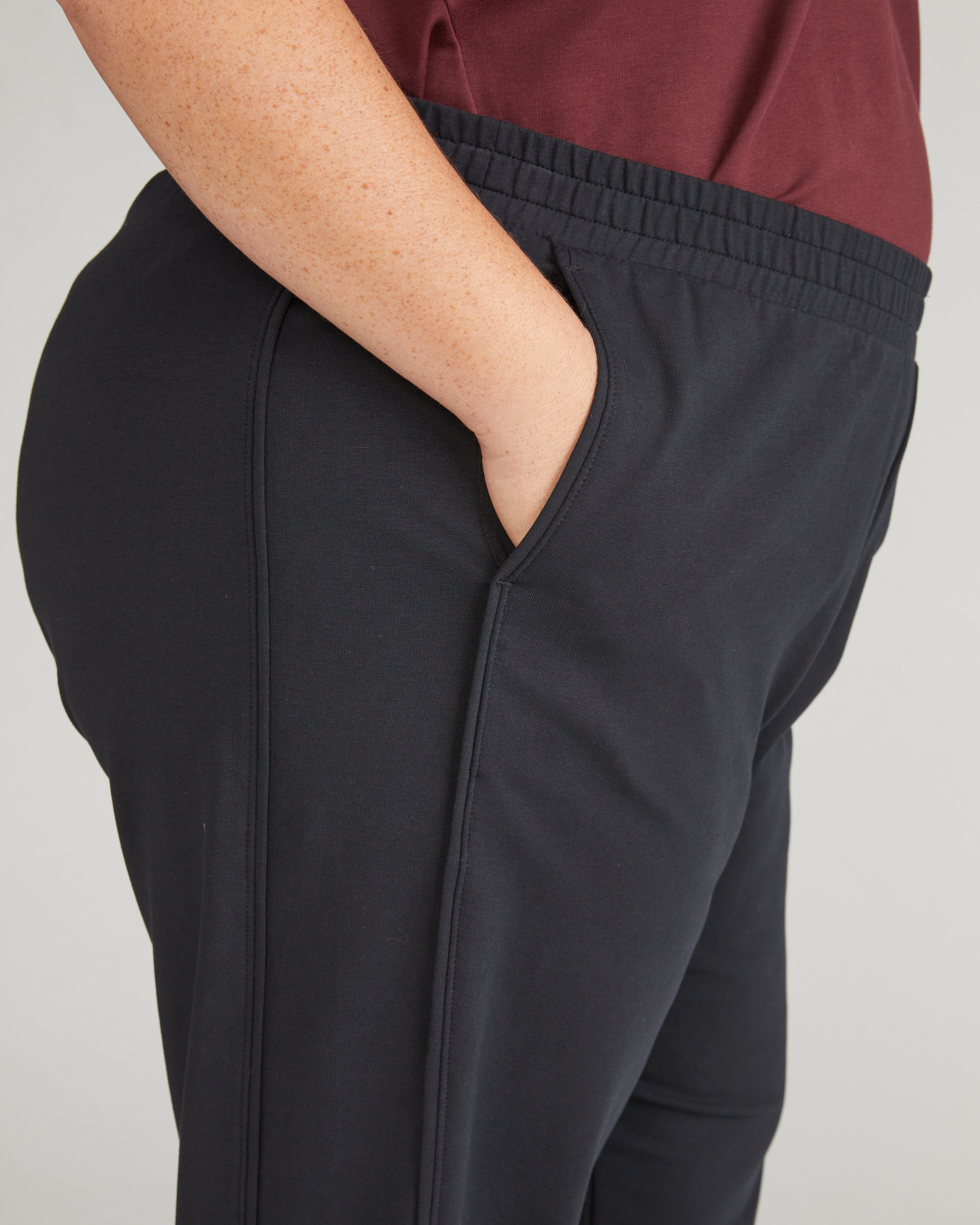 Varsity French Terry Pull On Pants - Black